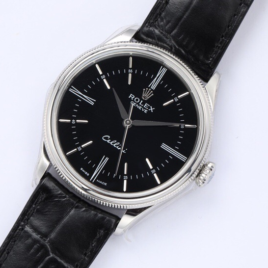 CELLINI TIME Multicolor Selection Black Leather Strap 39mm