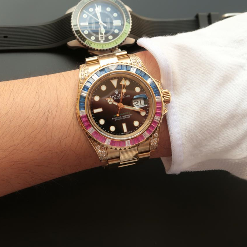 GMT MASTER 2 Golden Rainbow Diamond 40mm