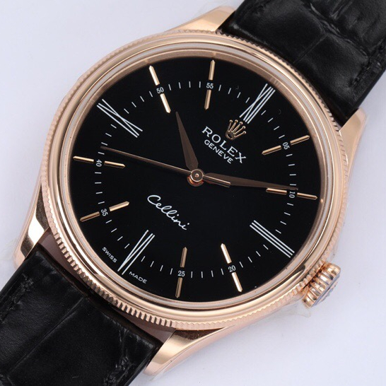 CELLINI TIME Multicolor Selection Black Leather Strap 39mm