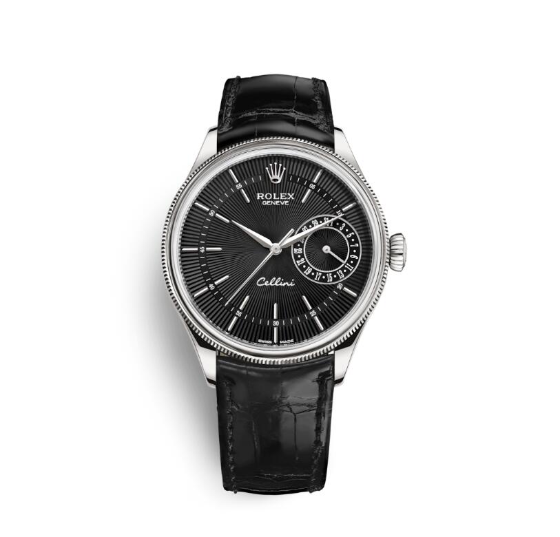 CELLINI TIME DATE Silver Multicolor Dial Selection Black Leather Strap 39mm