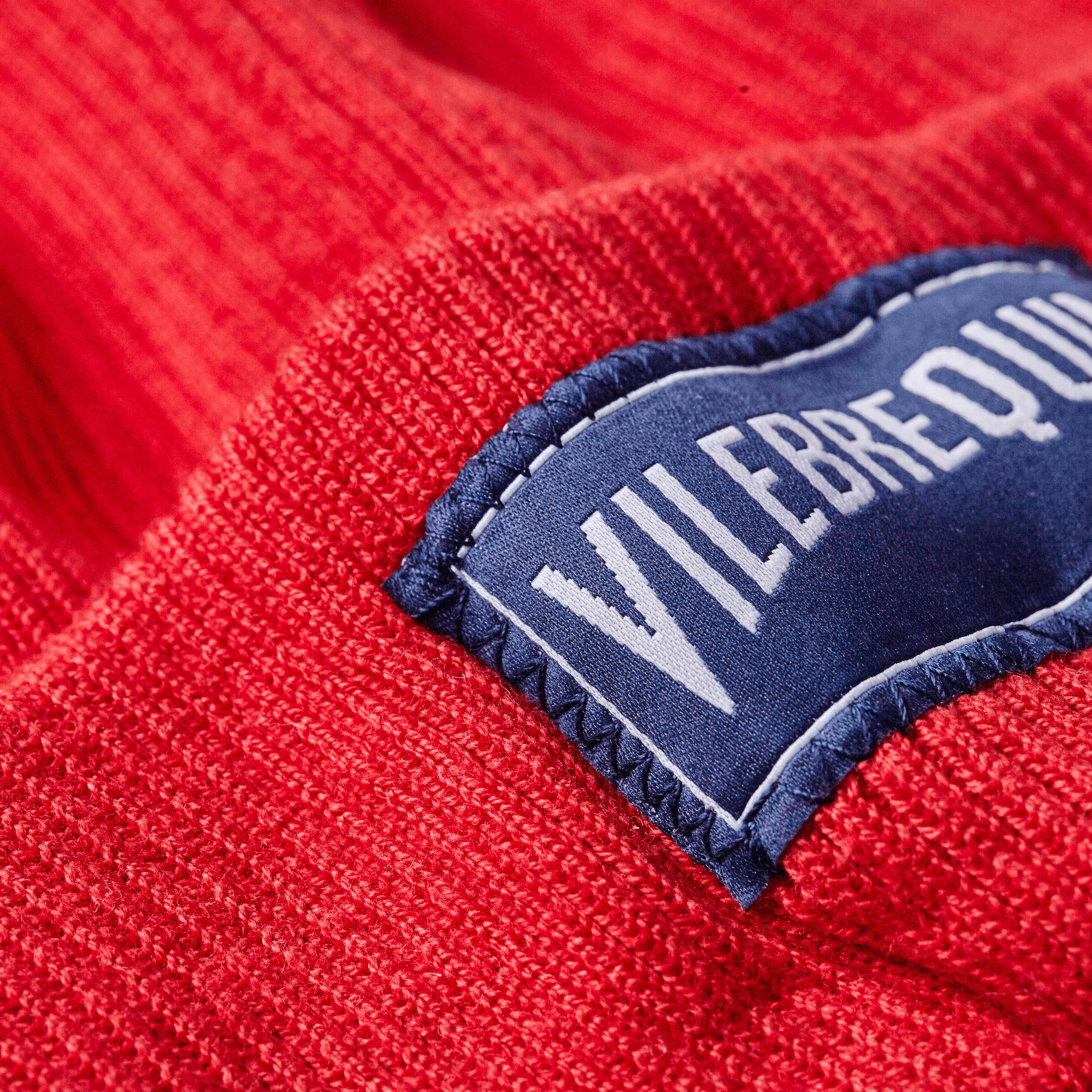 VILEBREQUIN Kids Knitted Beanie Solid | TOMATO / Red