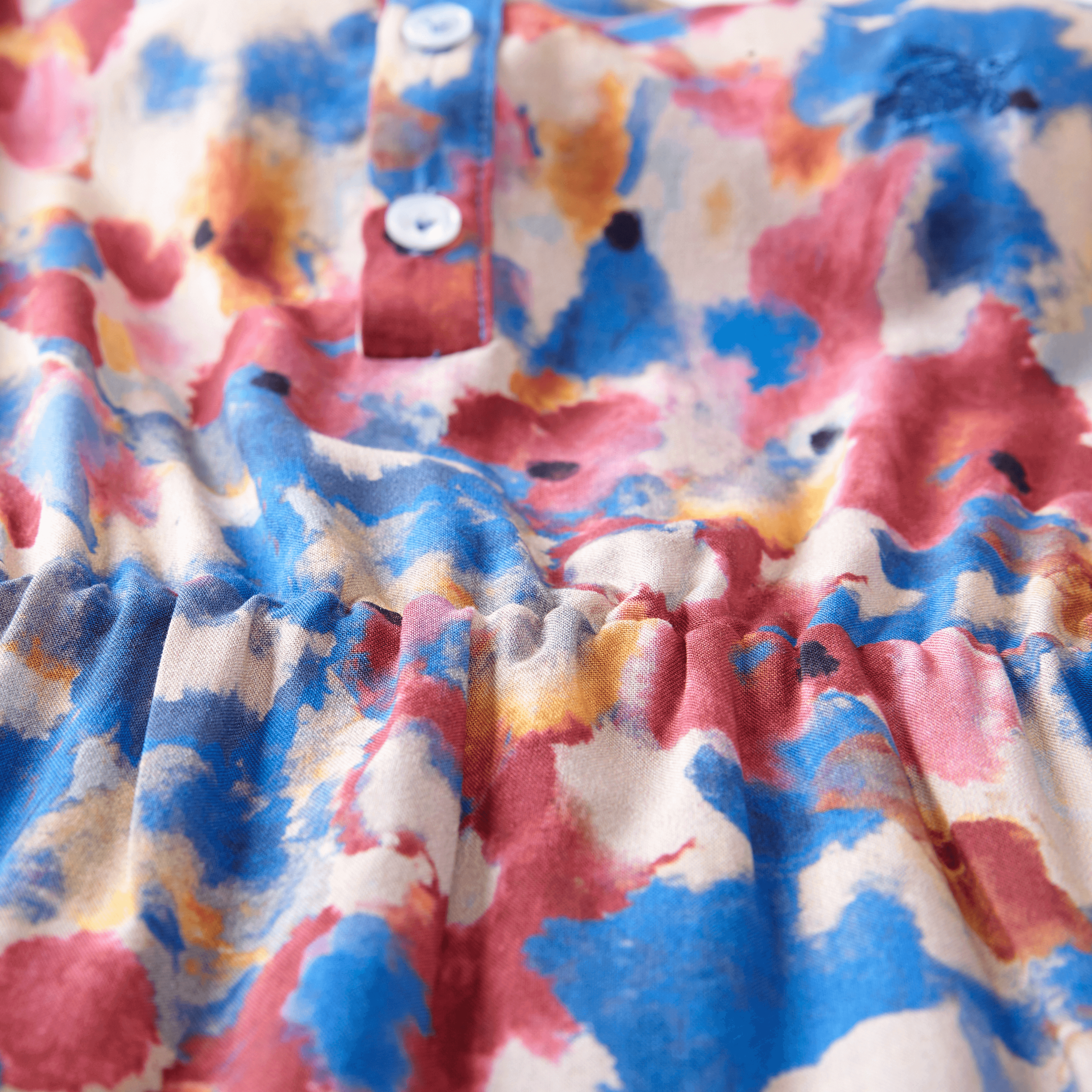 VILEBREQUIN Girls Viscose Dress Flowers in the Sky
