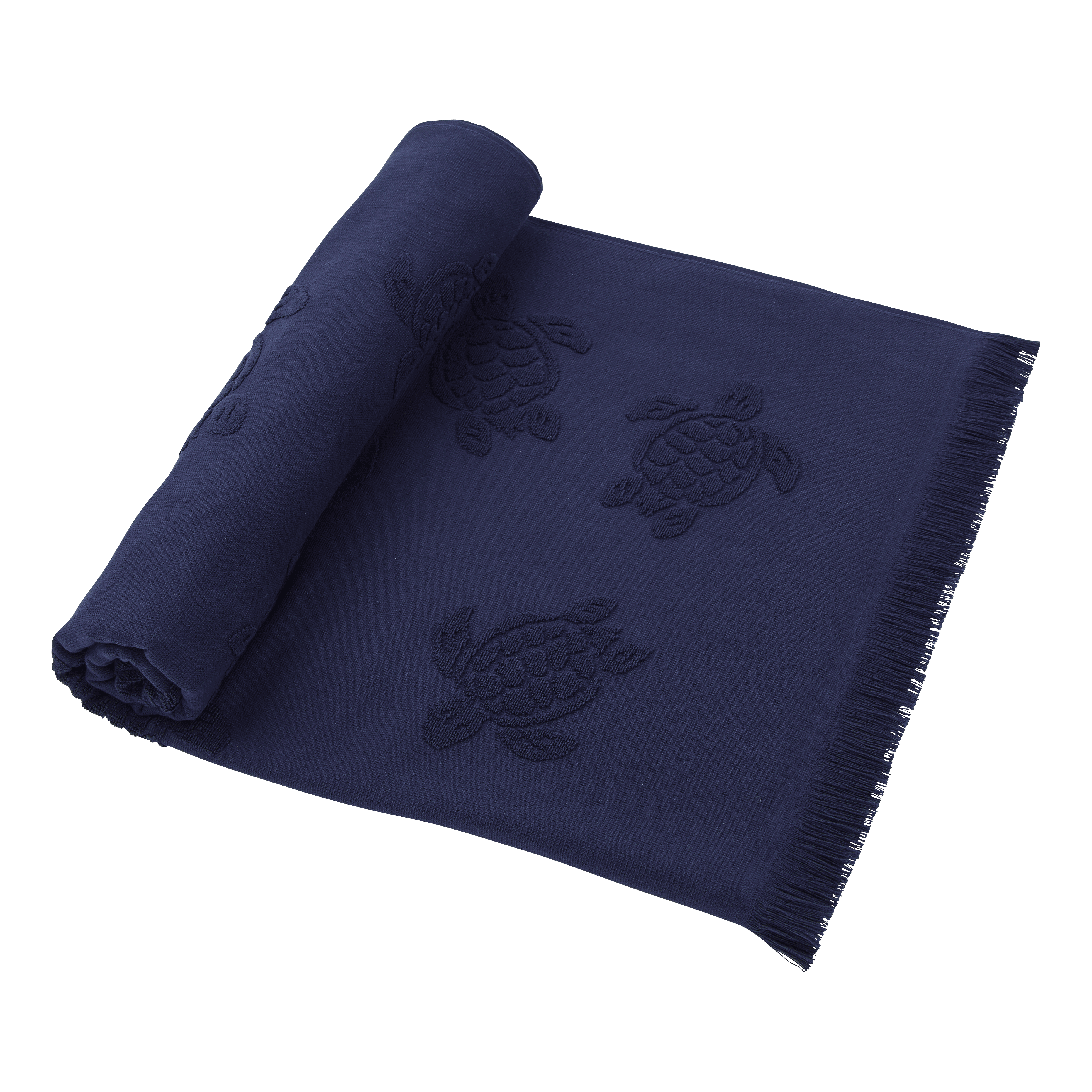 VILEBREQUIN Beach Towel in Organic Cotton Turtles Jacquard