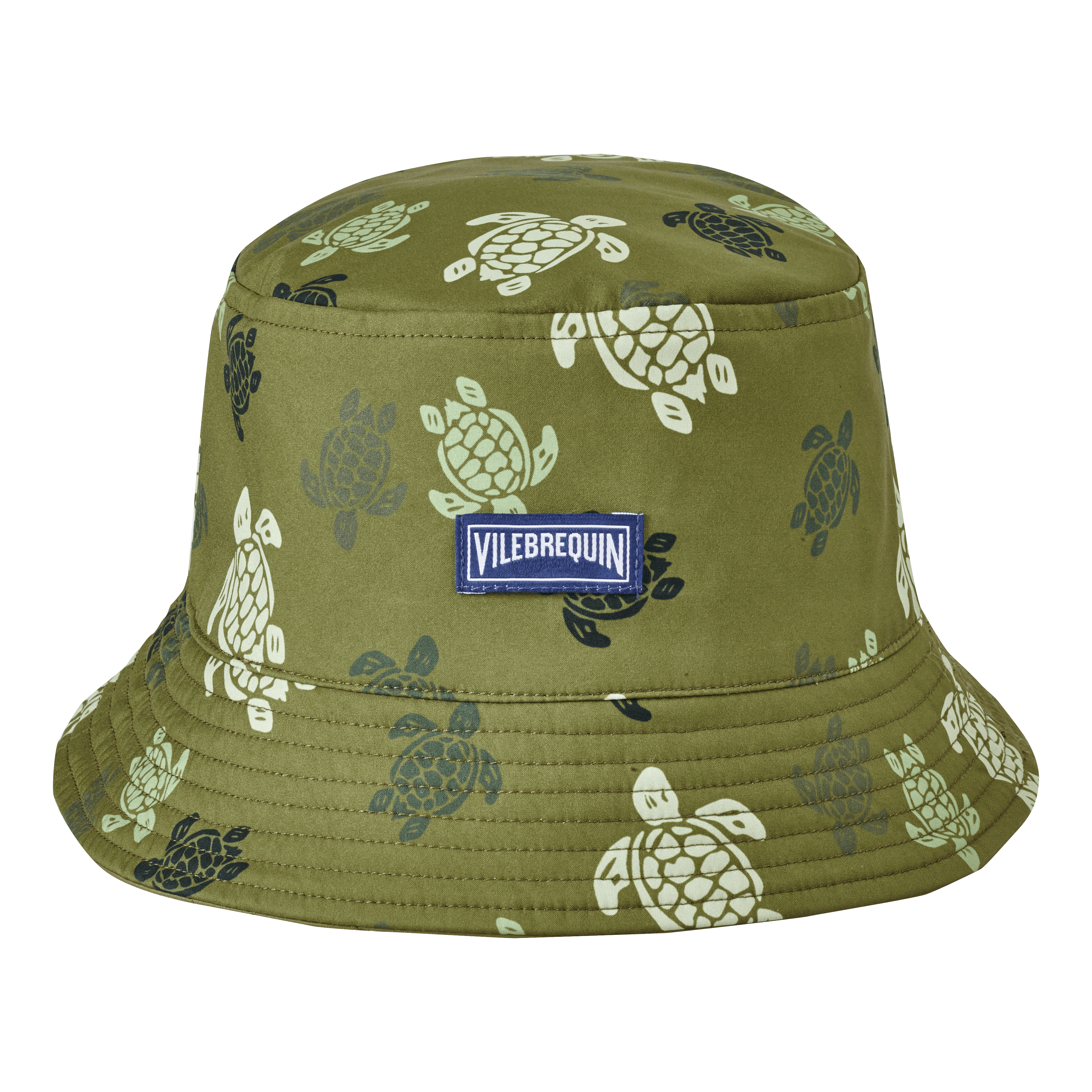 VILEBREQUIN Kids Reversible Bucket Hat Ronde des Tortues Camo