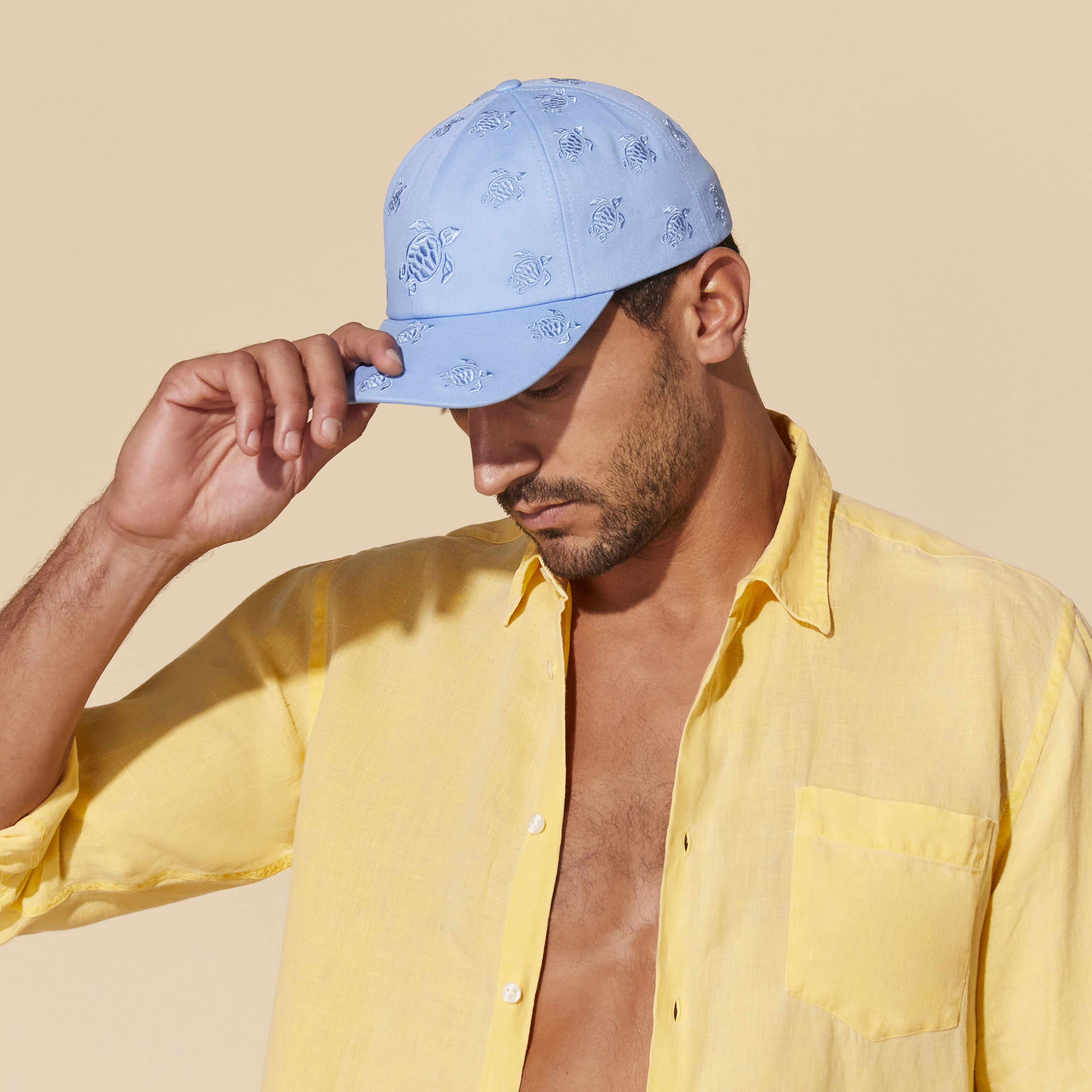 VILEBREQUIN Embroidered Cap Turtles All Over