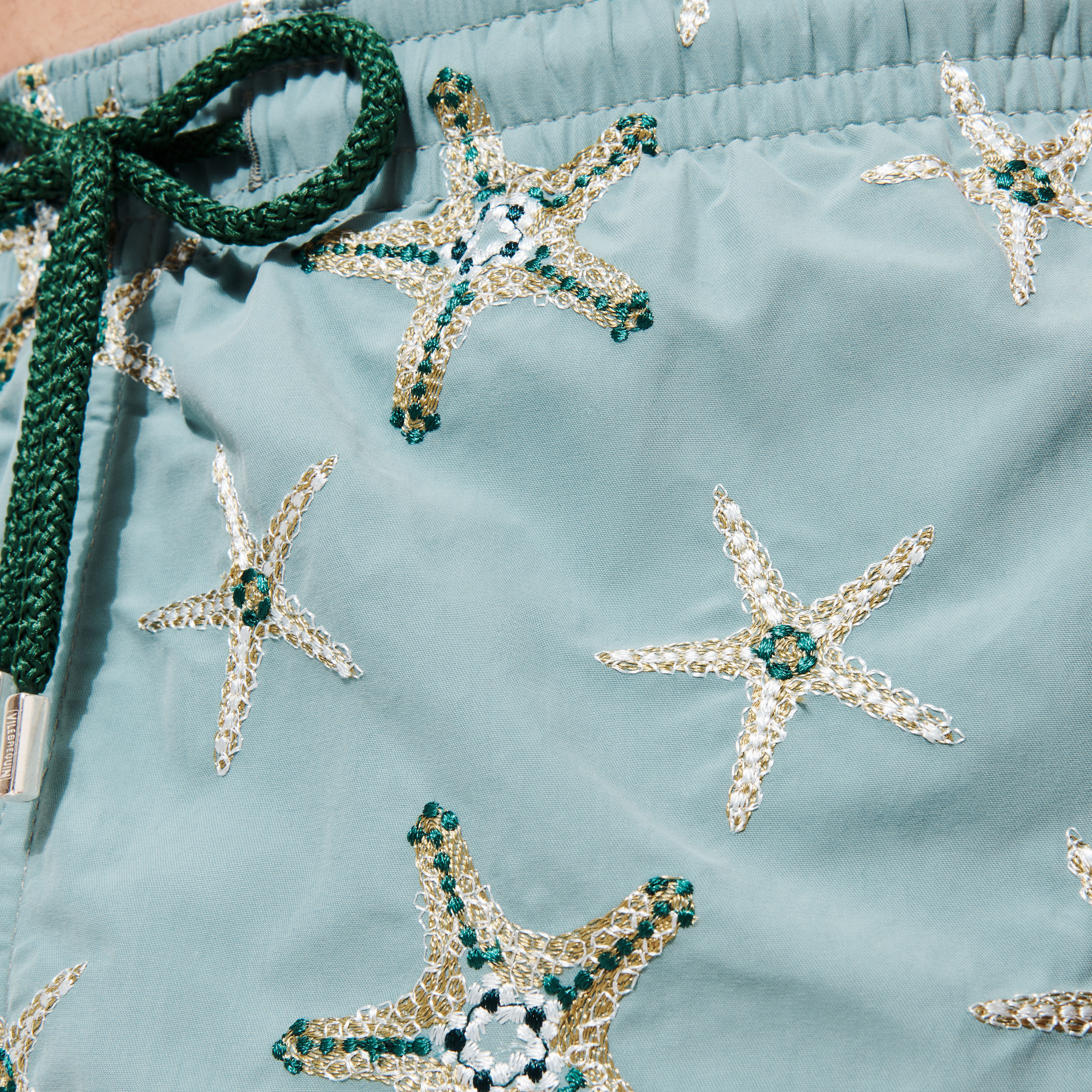 VILEBREQUIN Men Swim Shorts Embroidered Starfish Dance - Limited Edition | MINERAL BLUE / Blue
