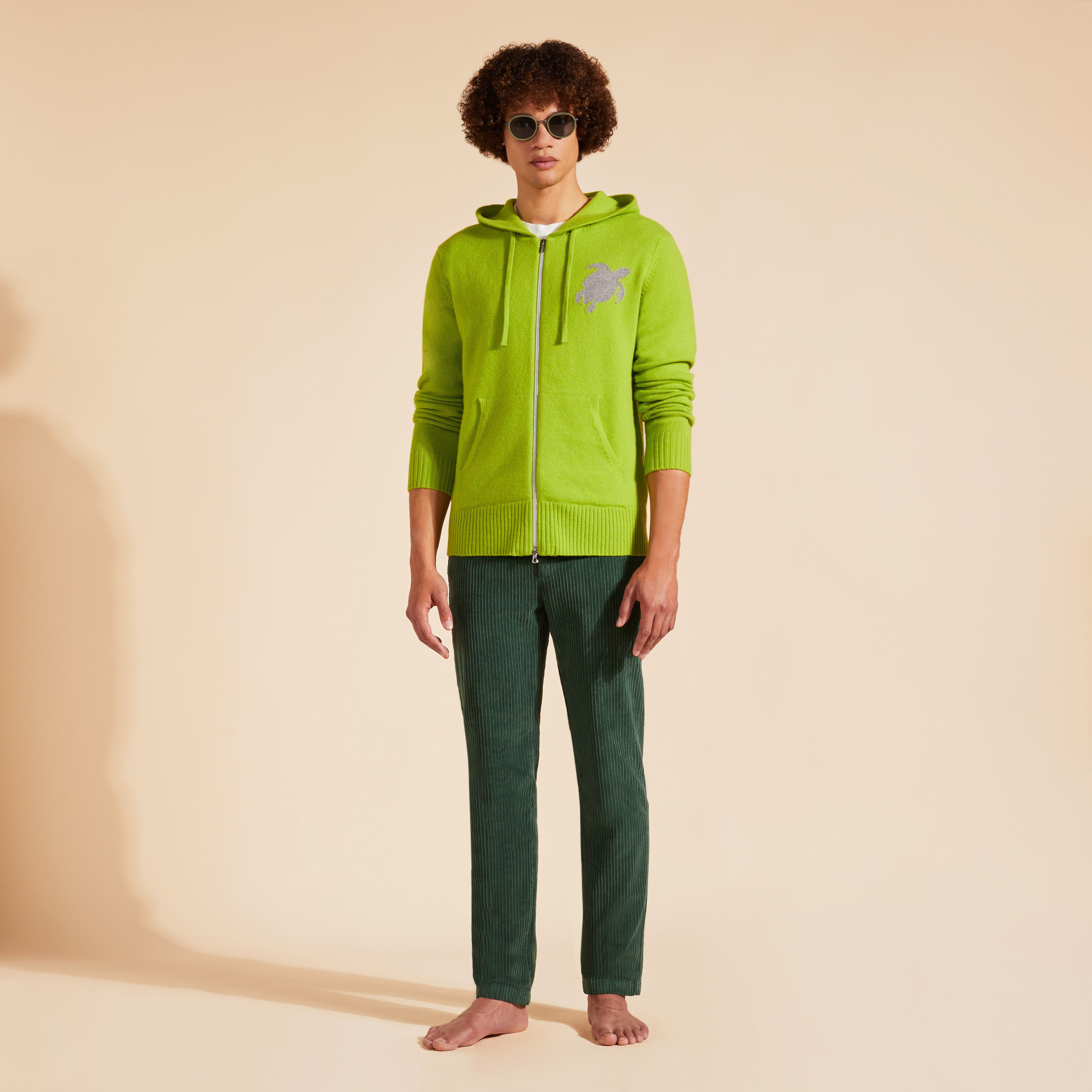 VILEBREQUIN Men Full Zip Wool Cashmere Cardigan | MATCHA / Green