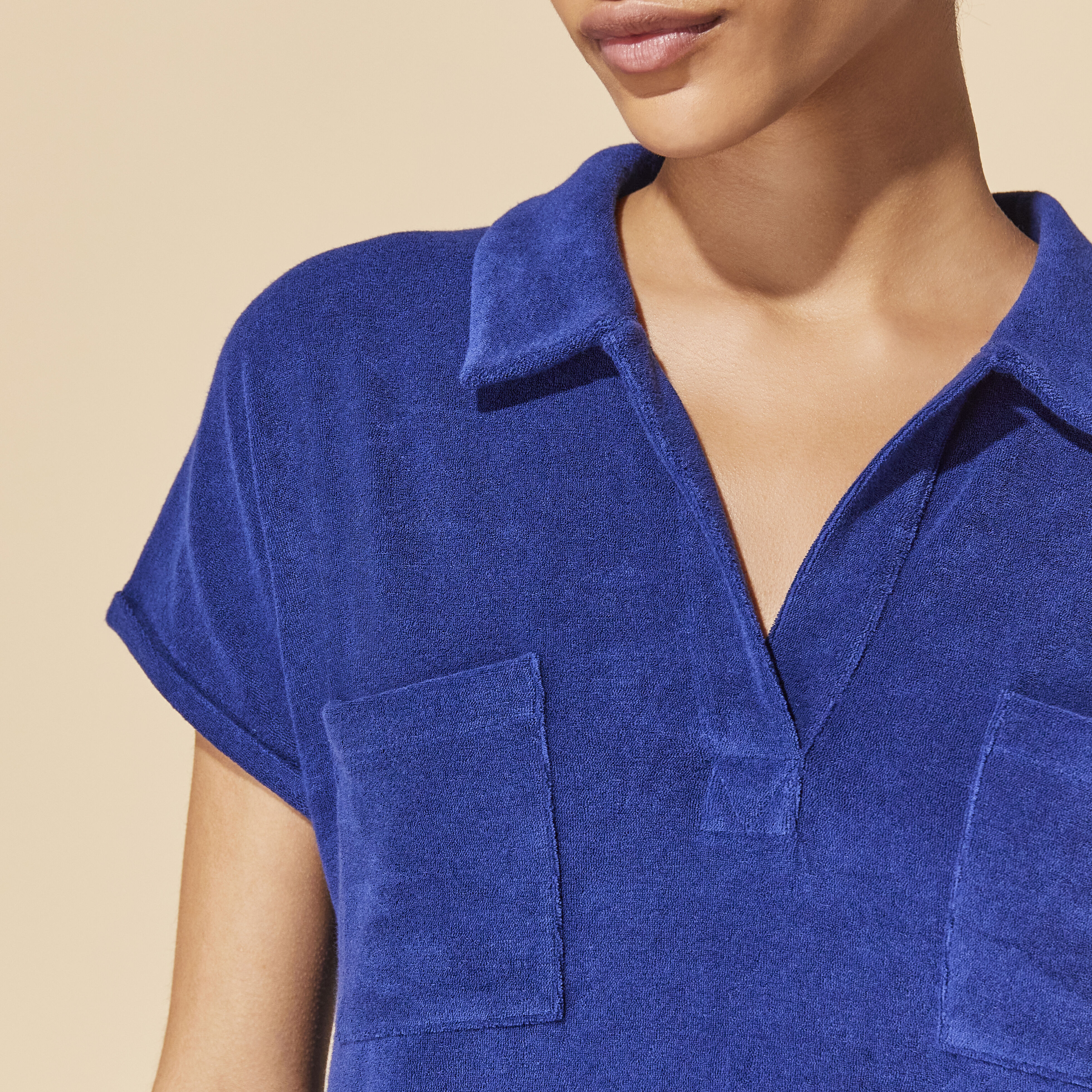 VILEBREQUIN Women Terry Polo Dress Solid | INK / Blue