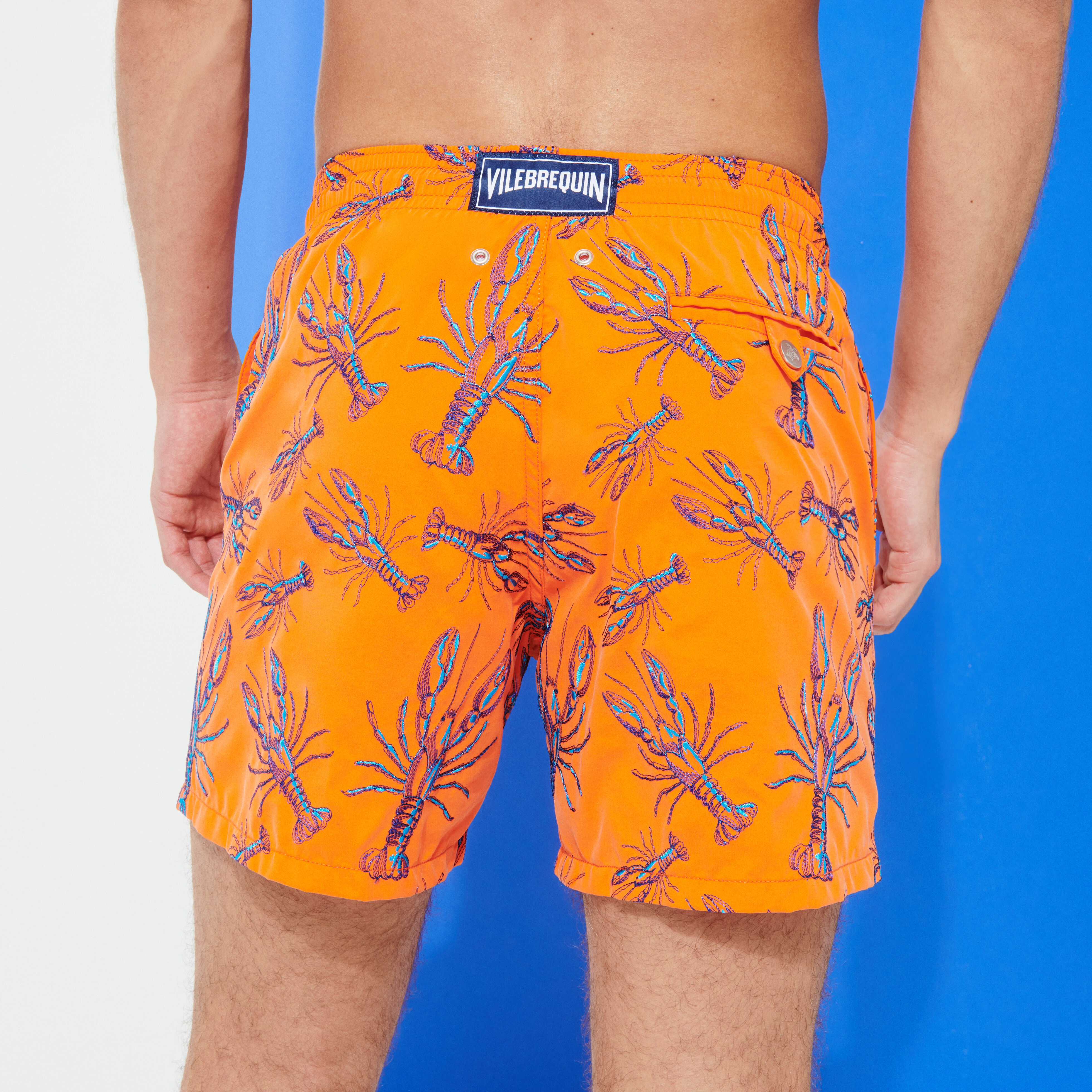 VILEBREQUIN Men Swim Shorts Embroidered Lobsters - Limited Edition | TANGO / Orange