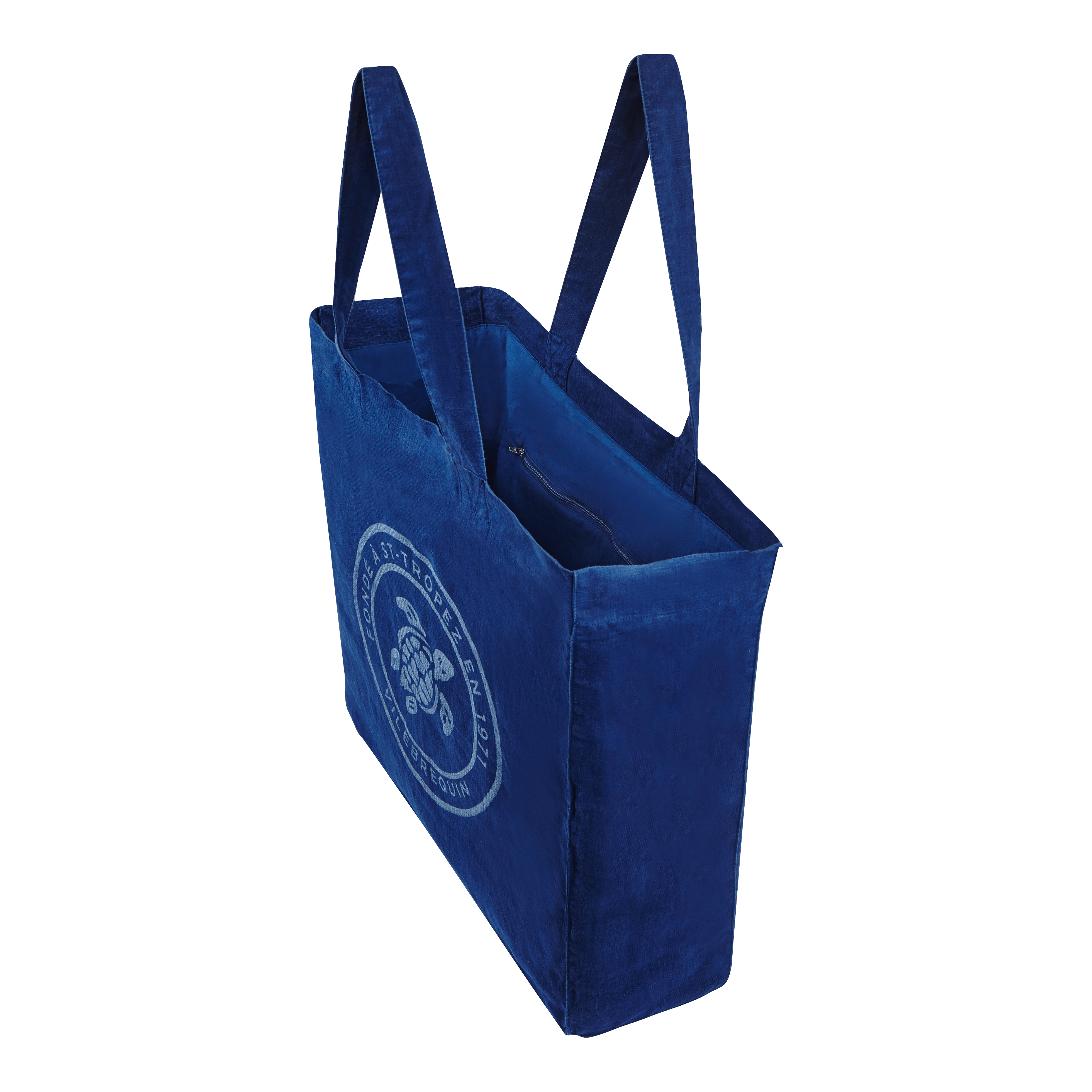 VILEBREQUIN Linen Turtle Unisex Tote Bag