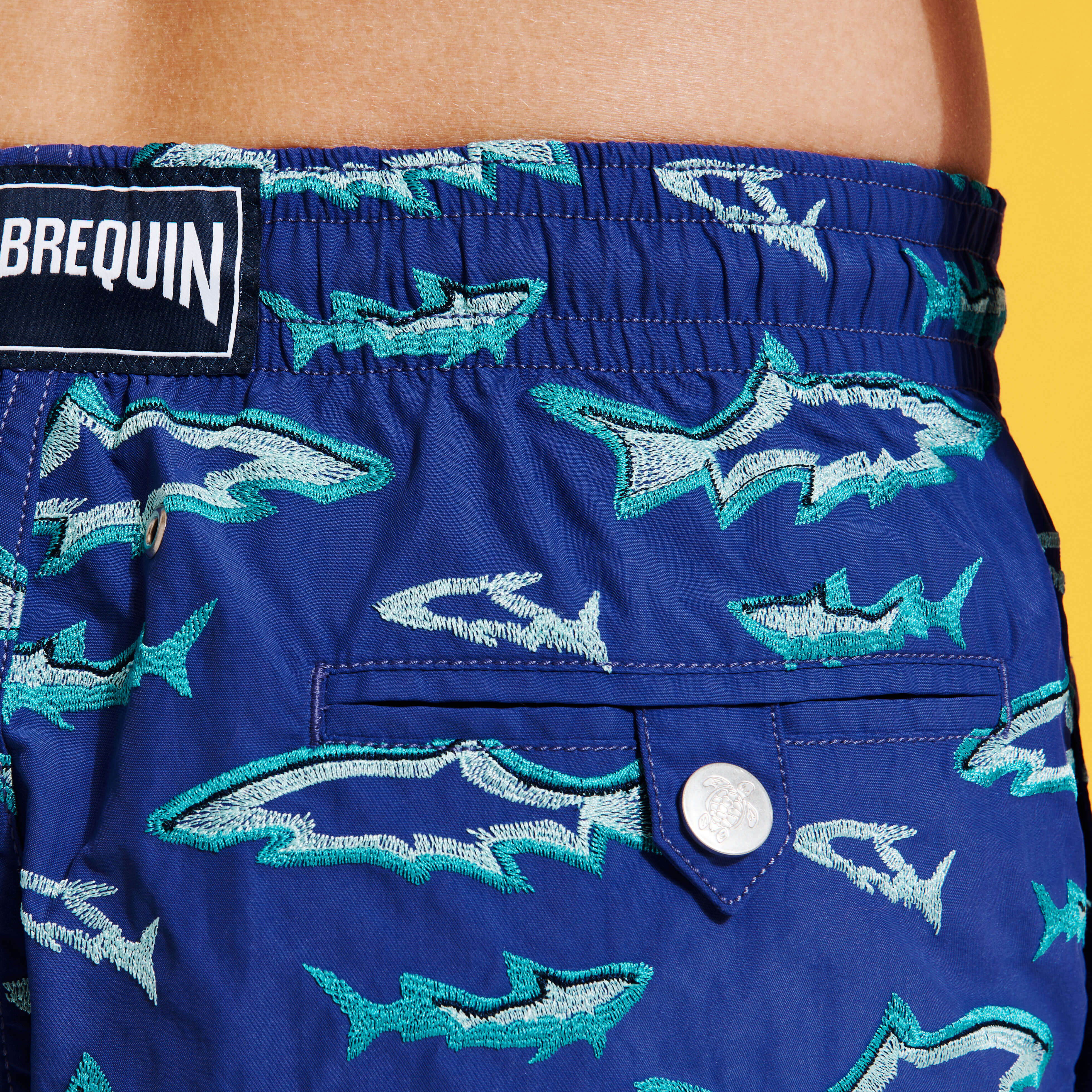 VILEBREQUIN Men Swim Shorts Embroidered Requins 3D - Limited Edition | PURPLE BLUE / Blue