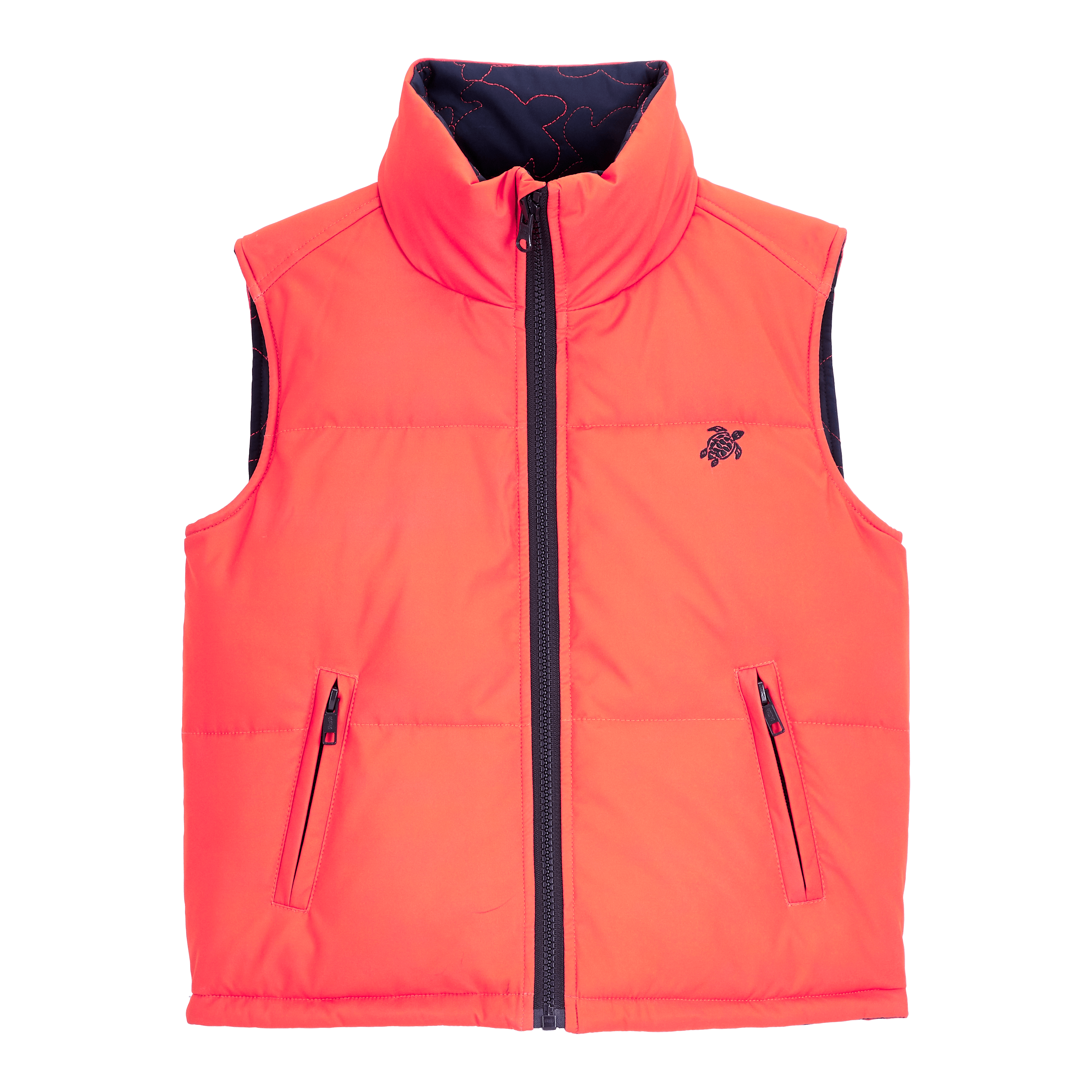 VILEBREQUIN Boys Quilted Reversible Jacket Turtles