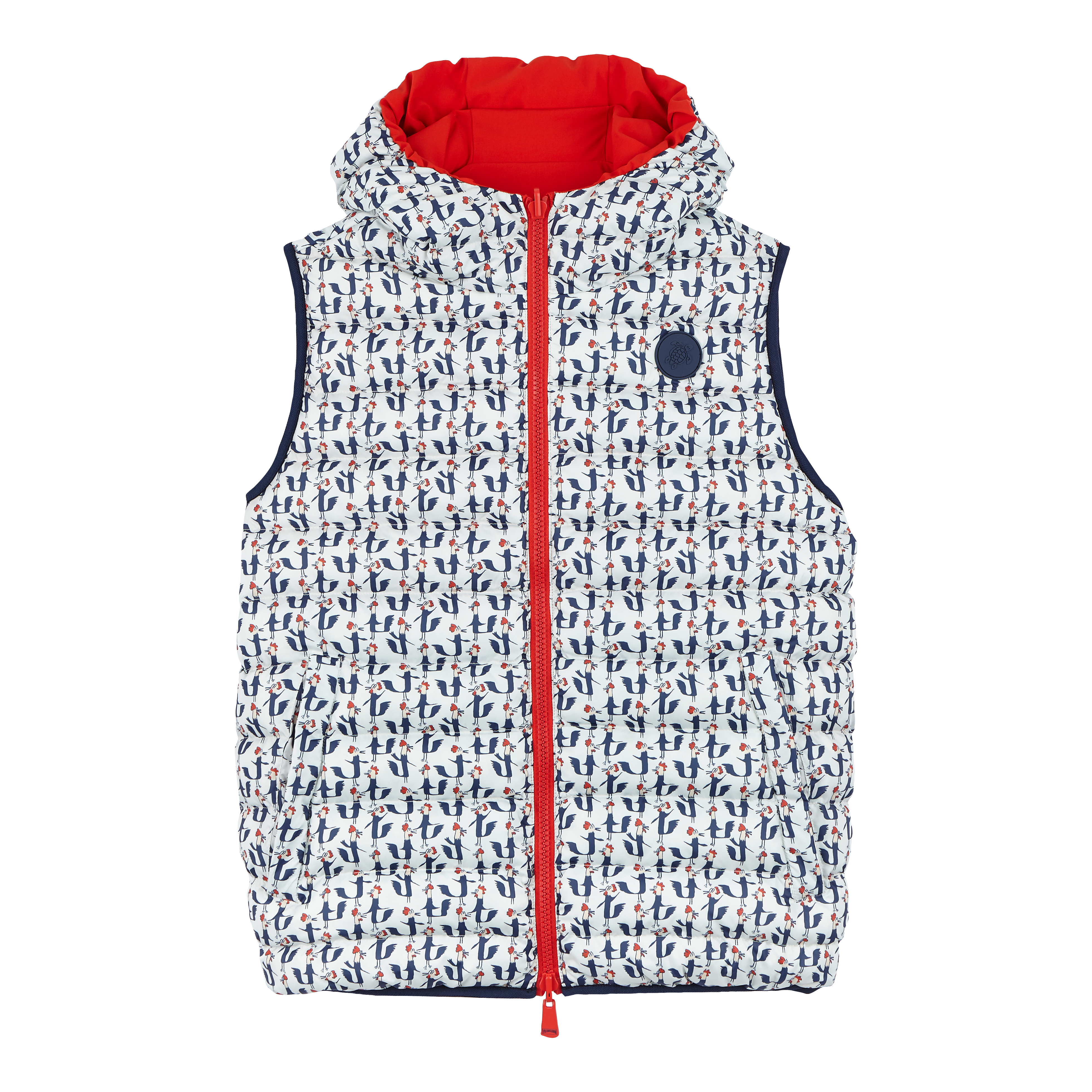 VILEBREQUIN Men Sleeveless Reversible Jacket Cocorico !