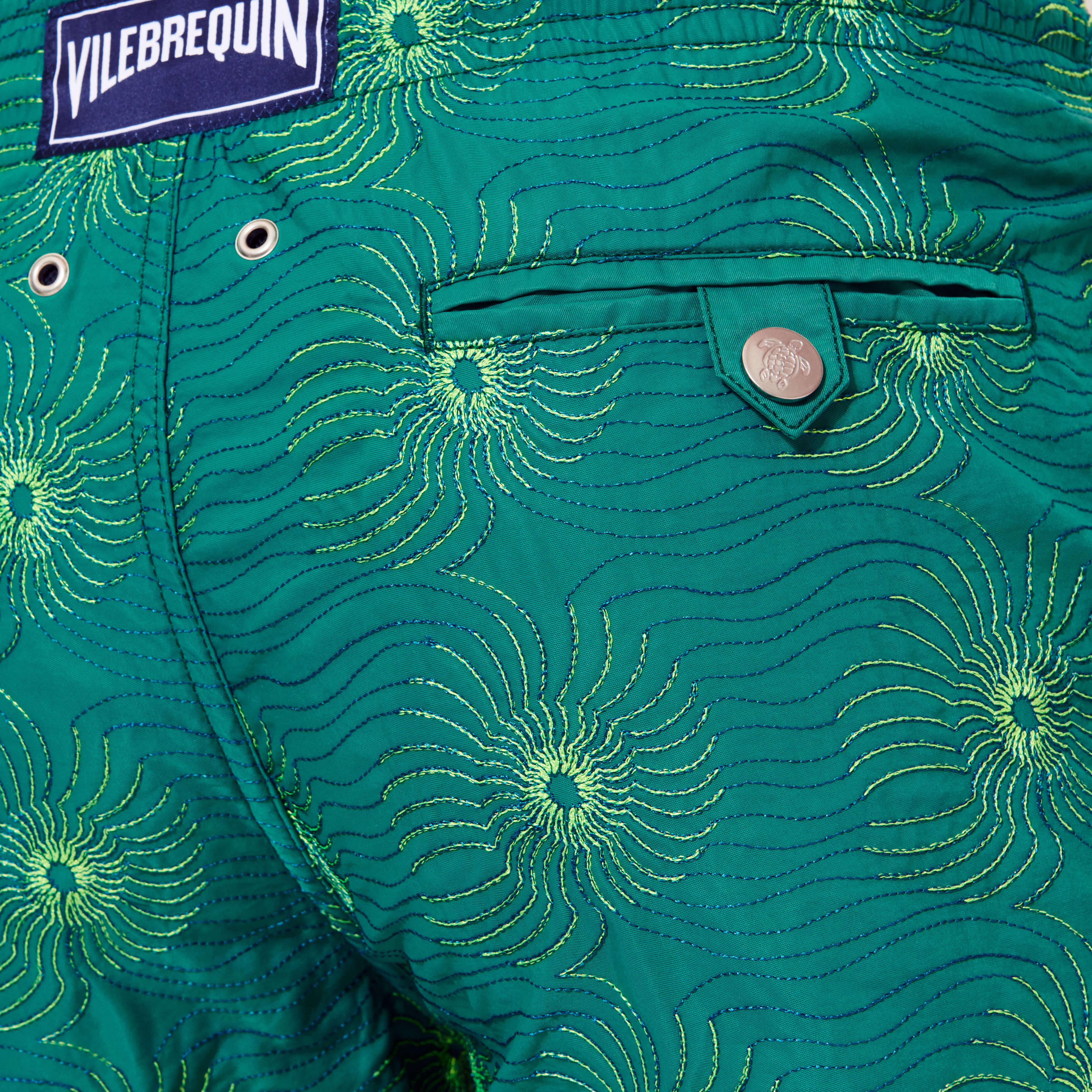 VILEBREQUIN Men Swim Shorts Embroidered Hypno Shell - Limited Edition