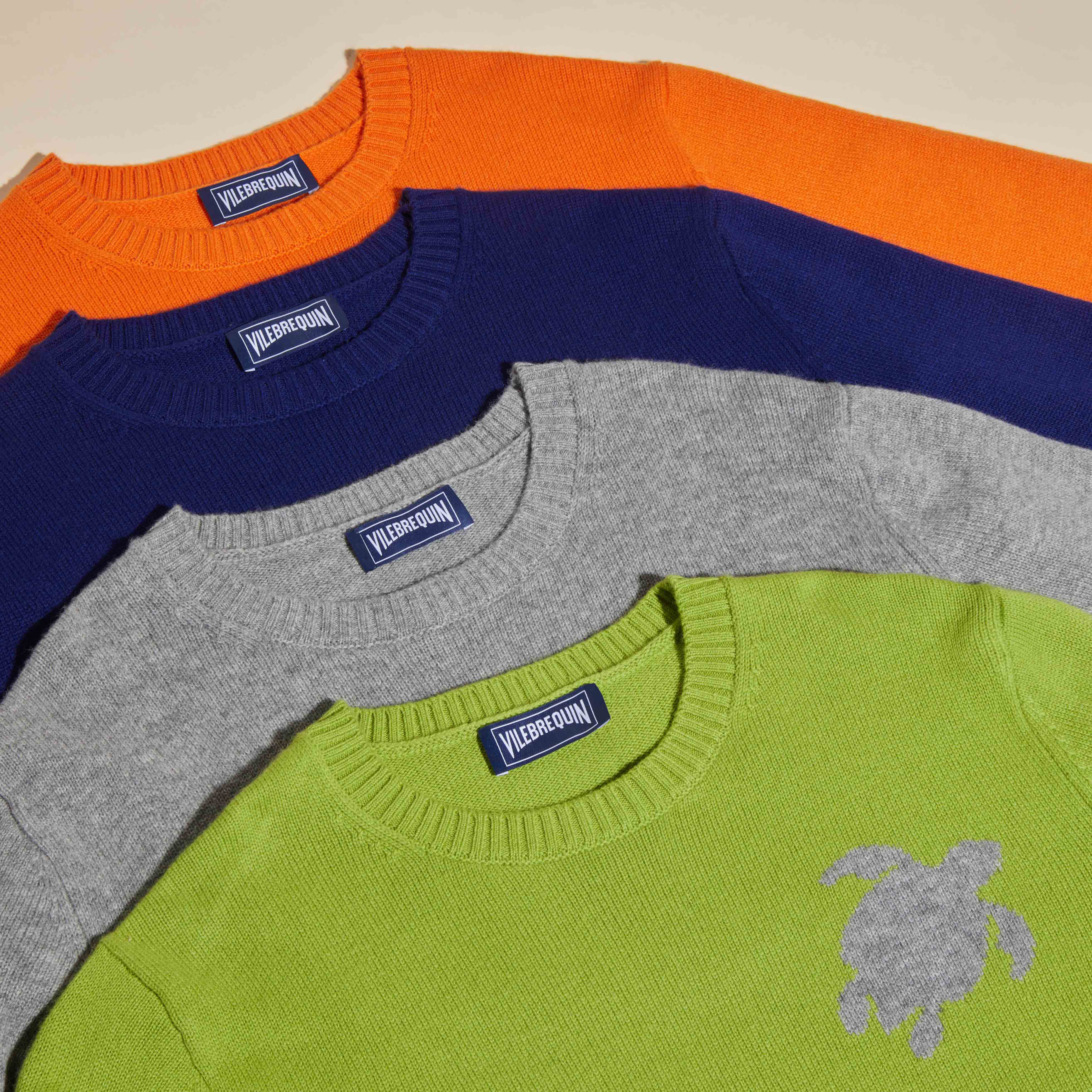VILEBREQUIN Men Wool and Cashmere Crewneck Sweater Turtle