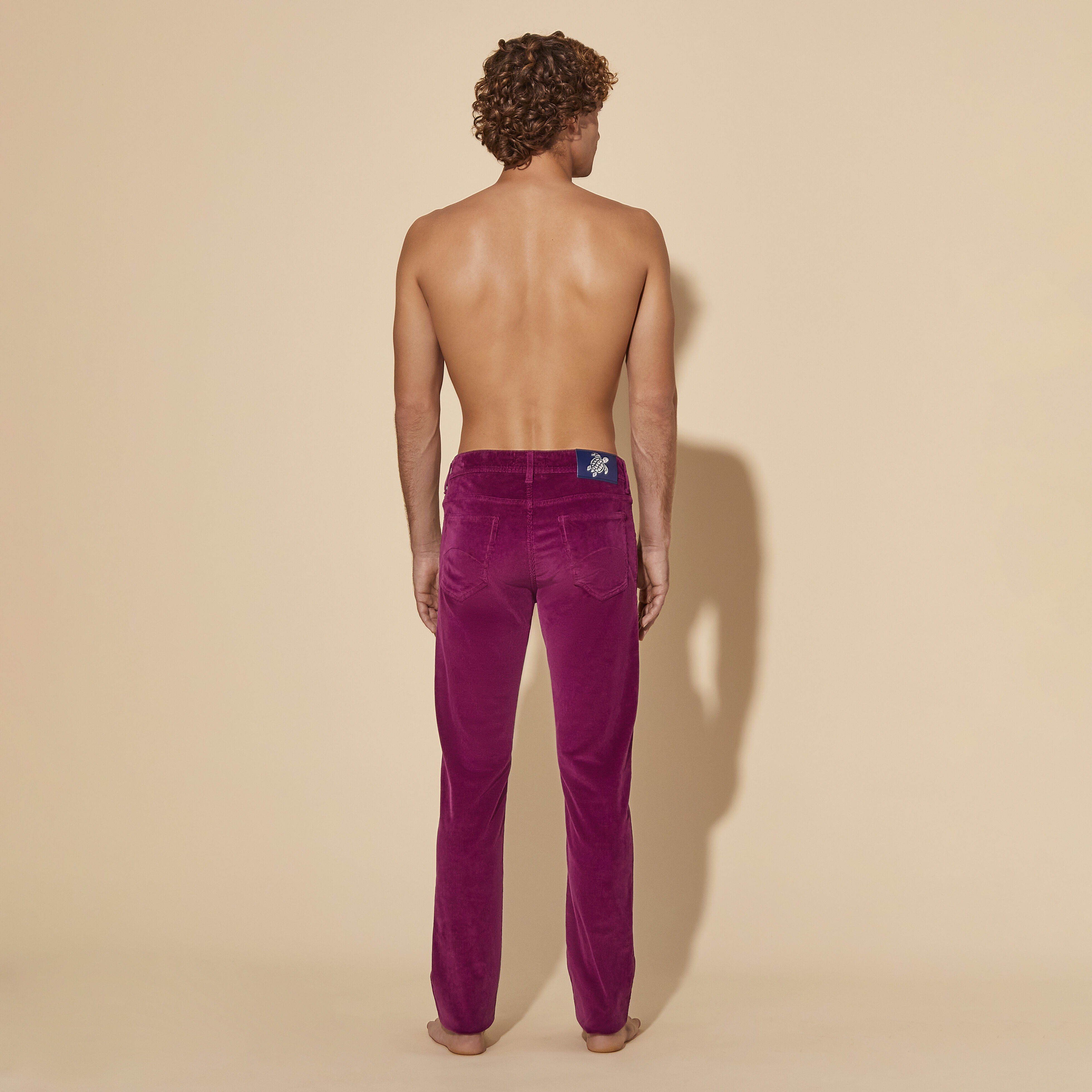 VILEBREQUIN Men 5-Pockets Corduroy Pants 1500 lines | CRIMSON PURPLE / Red