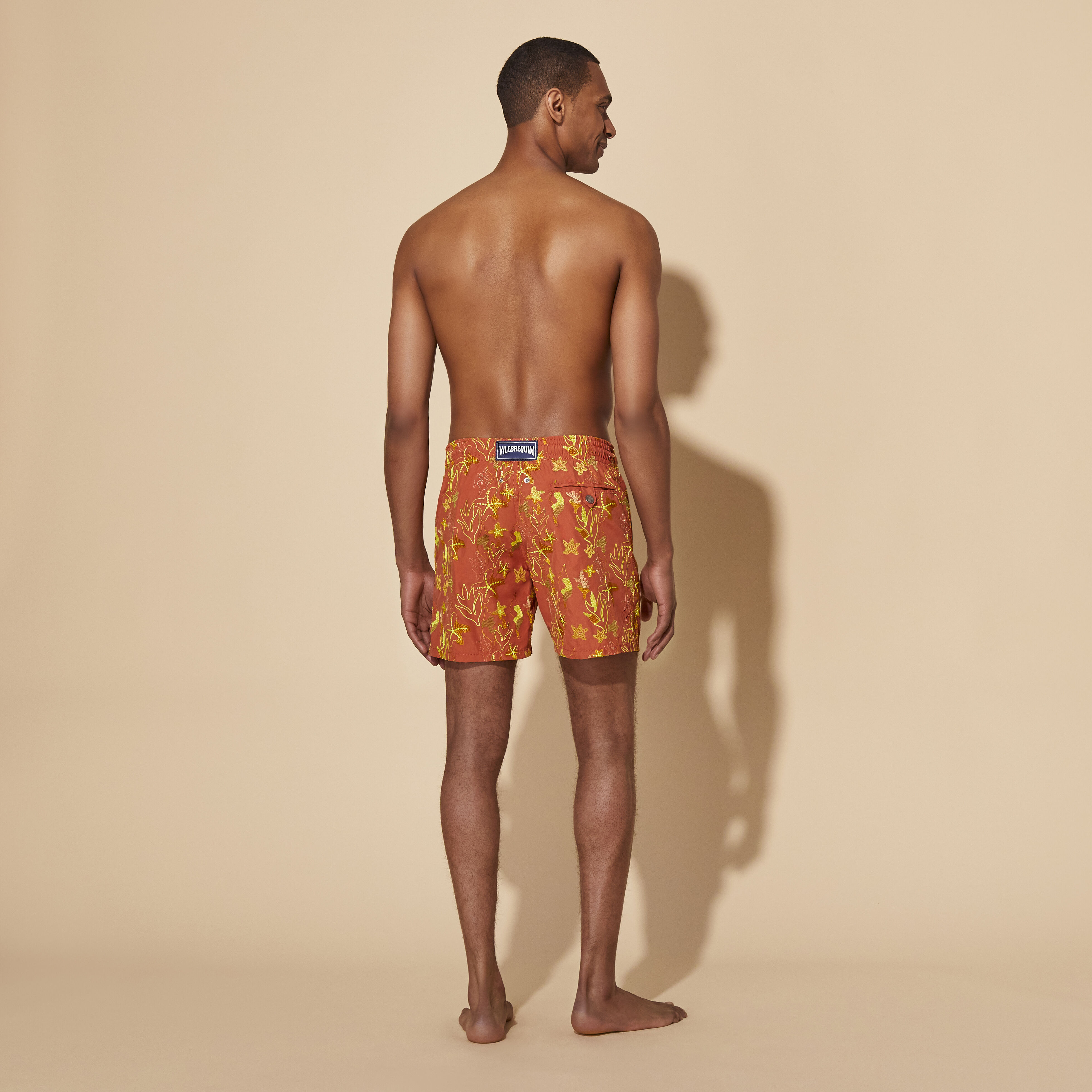 VILEBREQUIN Men Swim Shorts Embroidered Camo Seaweed - Limited Edition | TOMETTE / Red