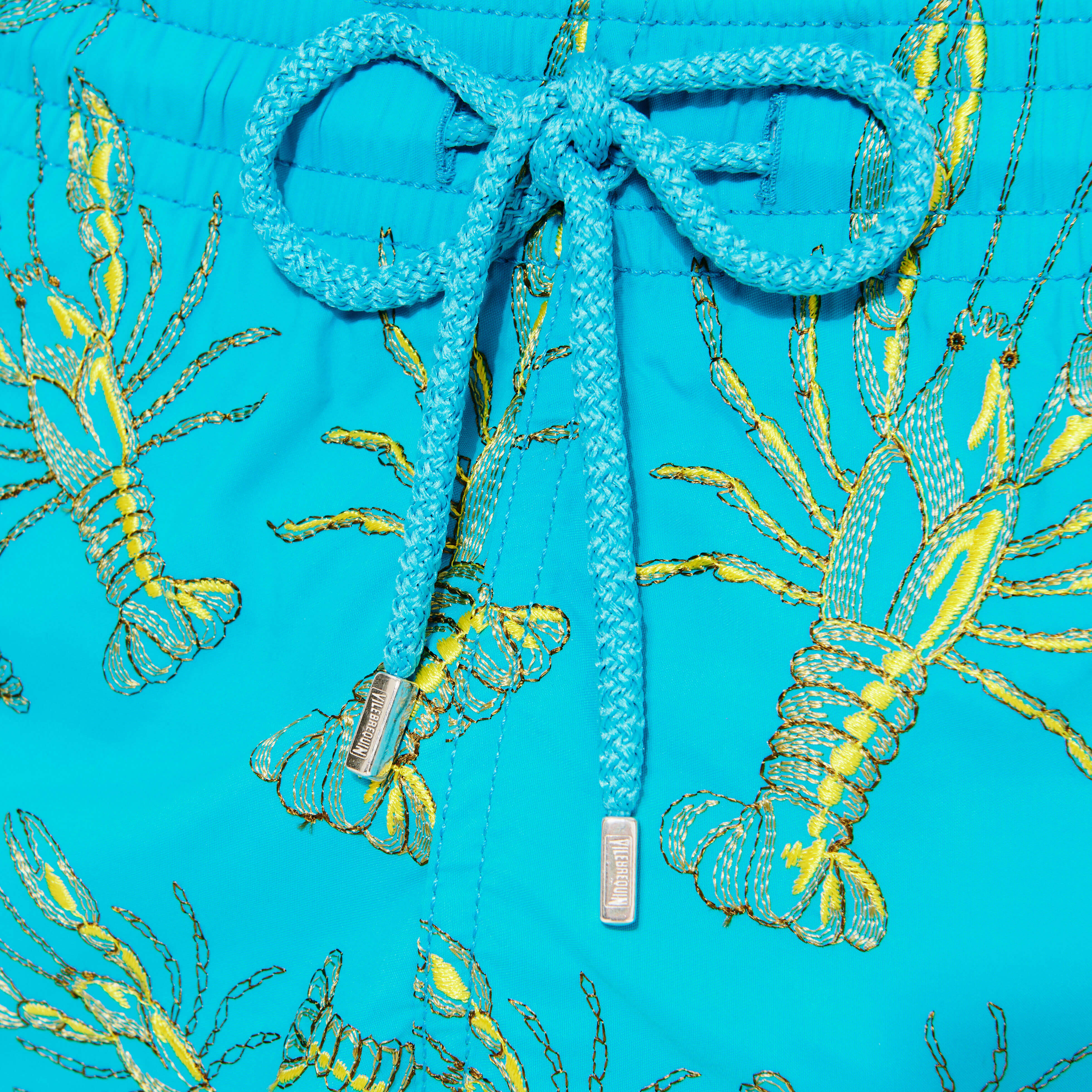 VILEBREQUIN Men Swim Shorts Embroidered Lobsters - Limited Edition | CURACAO / Blue