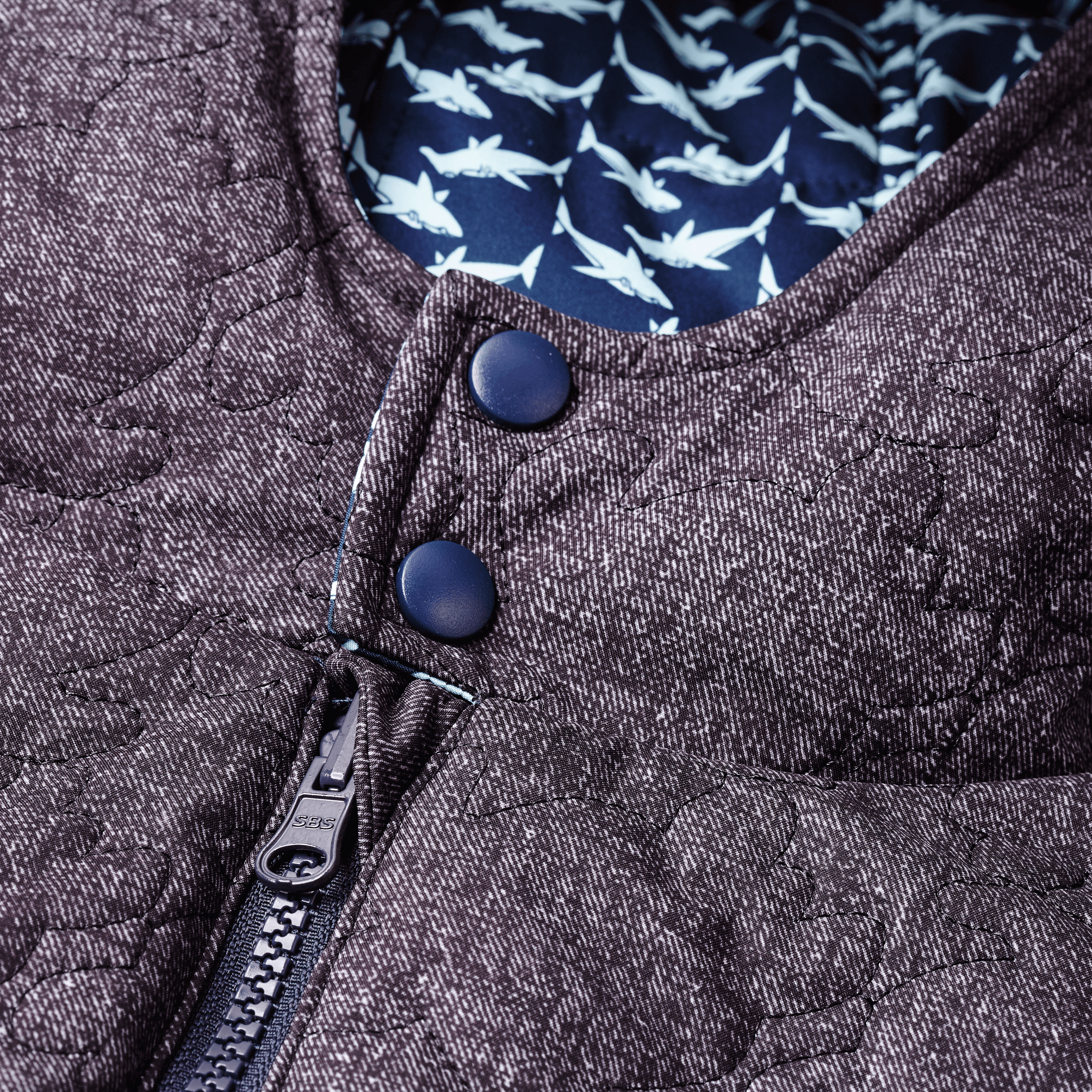 VILEBREQUIN Boys Reversible Hooded Jacket Net Sharks