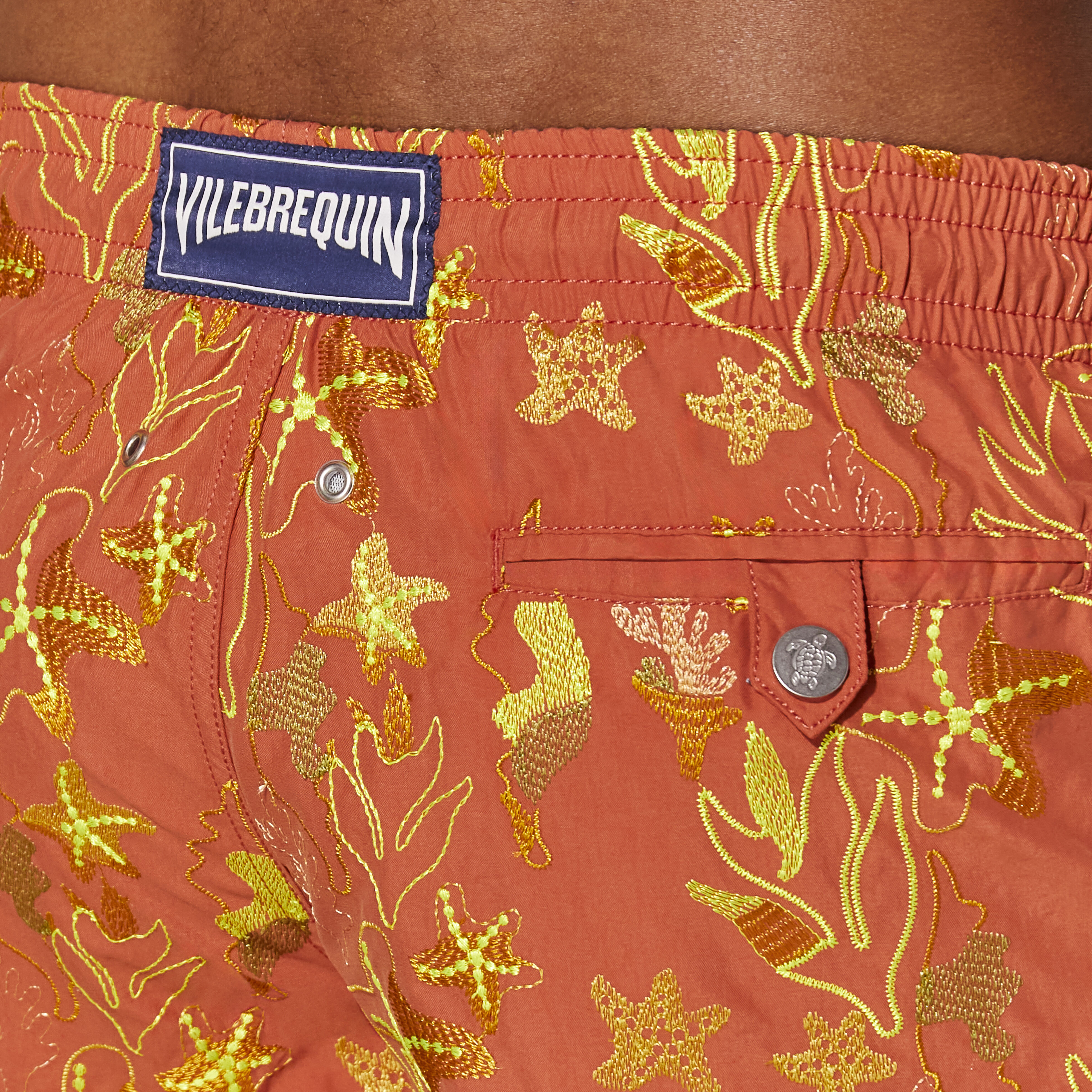 VILEBREQUIN Men Swim Shorts Embroidered Camo Seaweed - Limited Edition