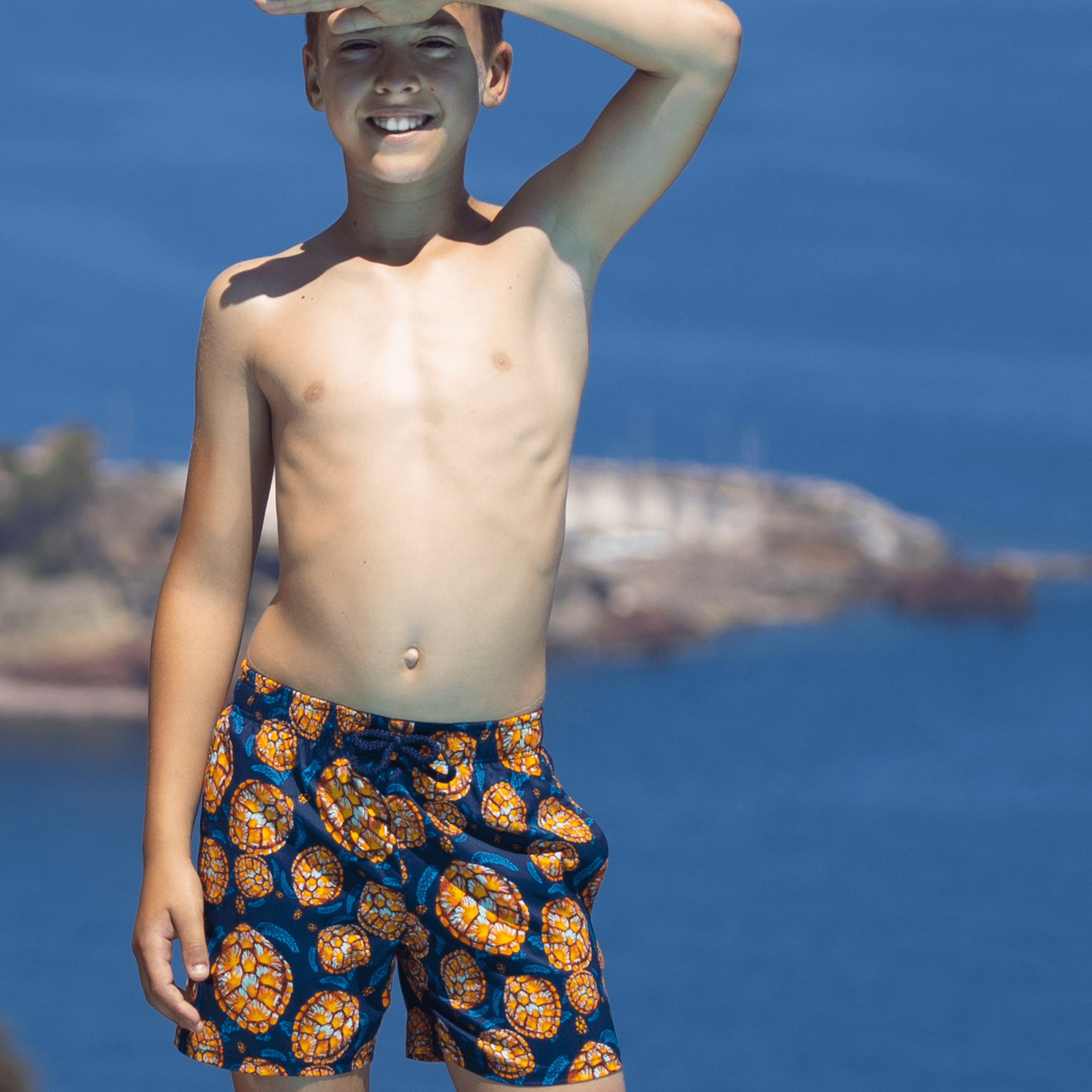 VILEBREQUIN Boys Stretch Swim Shorts Carapaces