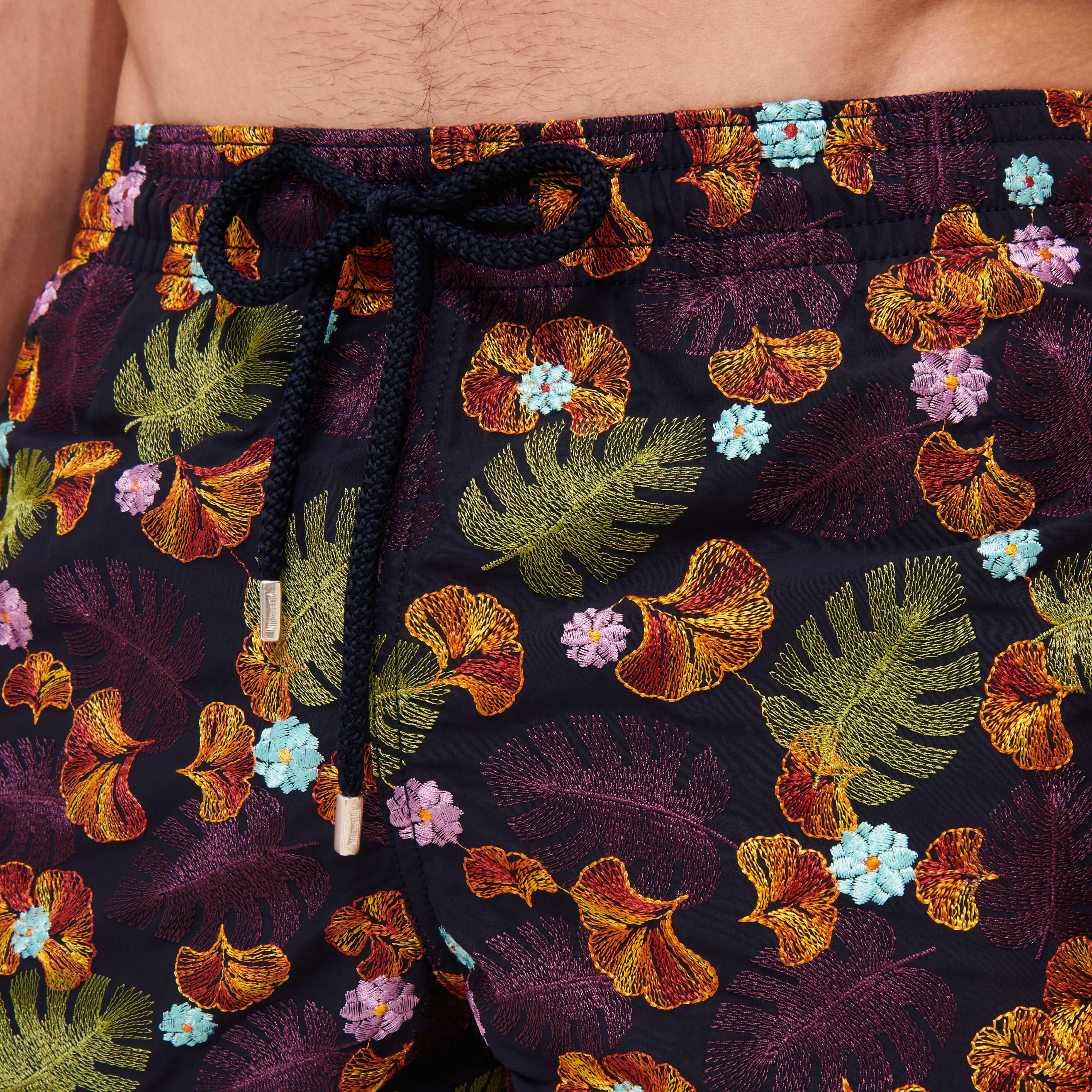 VILEBREQUIN Men Swimwear Embroidered Mix of Flowers