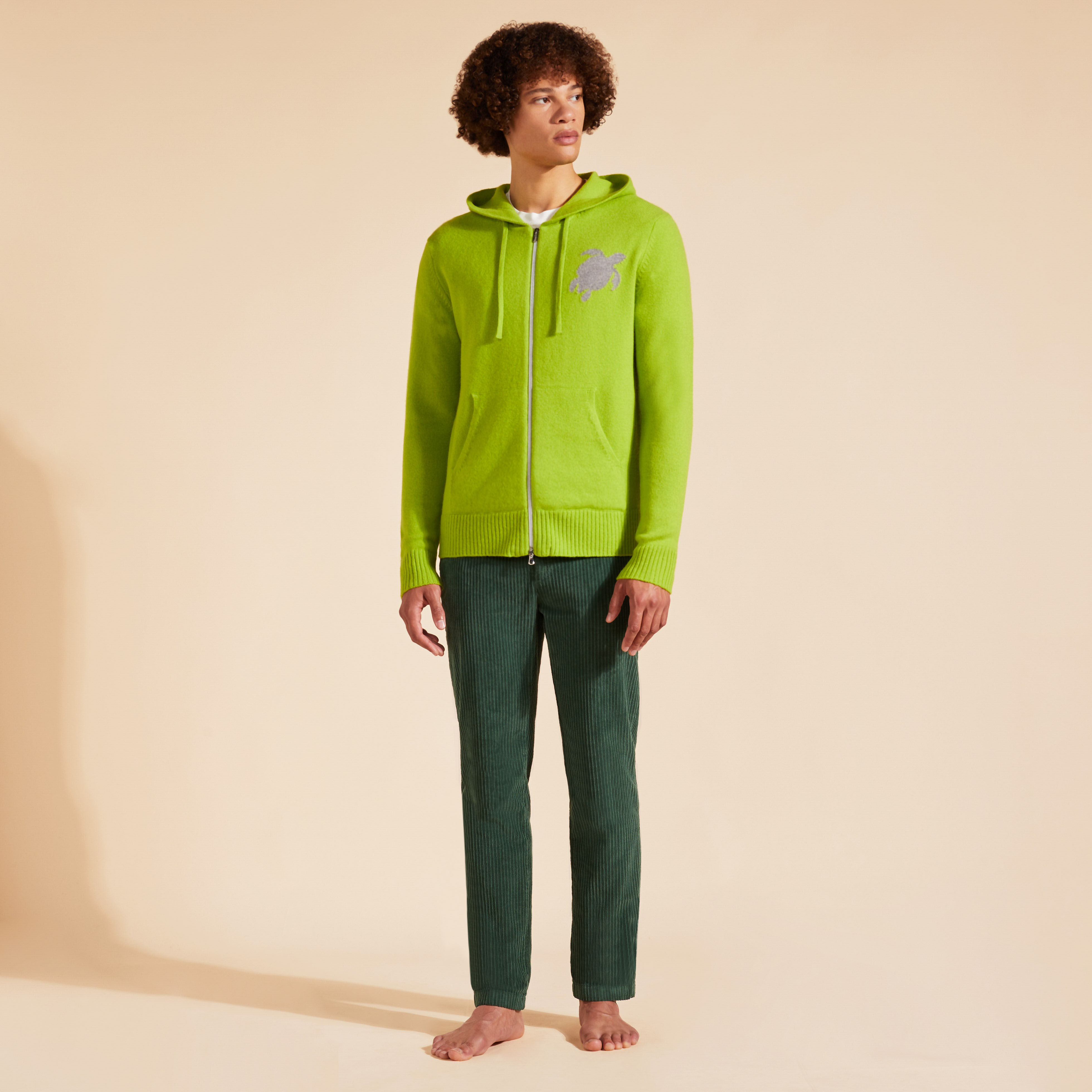 VILEBREQUIN Men Full Zip Wool Cashmere Cardigan | MATCHA / Green