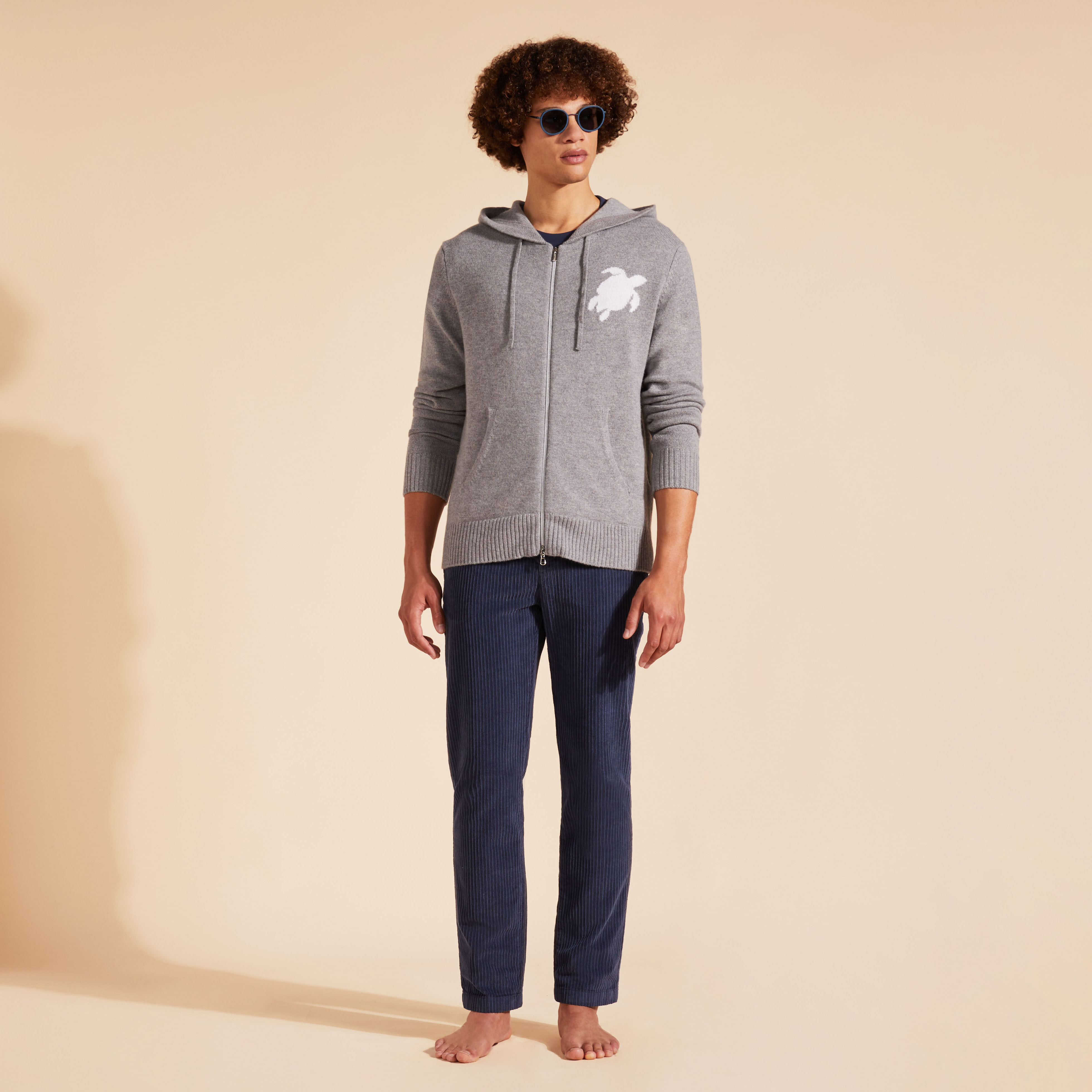 VILEBREQUIN Men Full Zip Wool Cashmere Cardigan | GREY / Grey