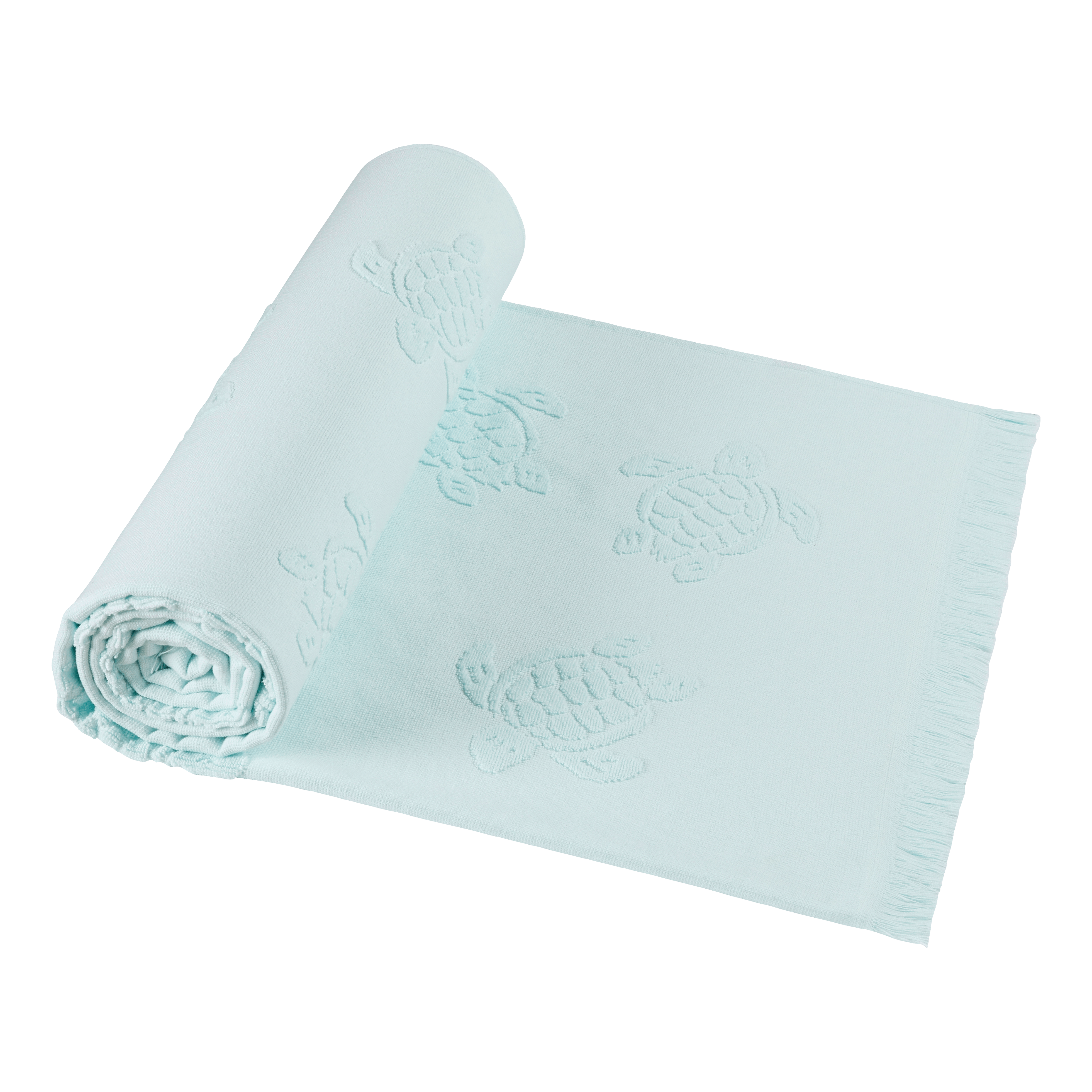 VILEBREQUIN Beach Towel in Organic Cotton Turtles Jacquard