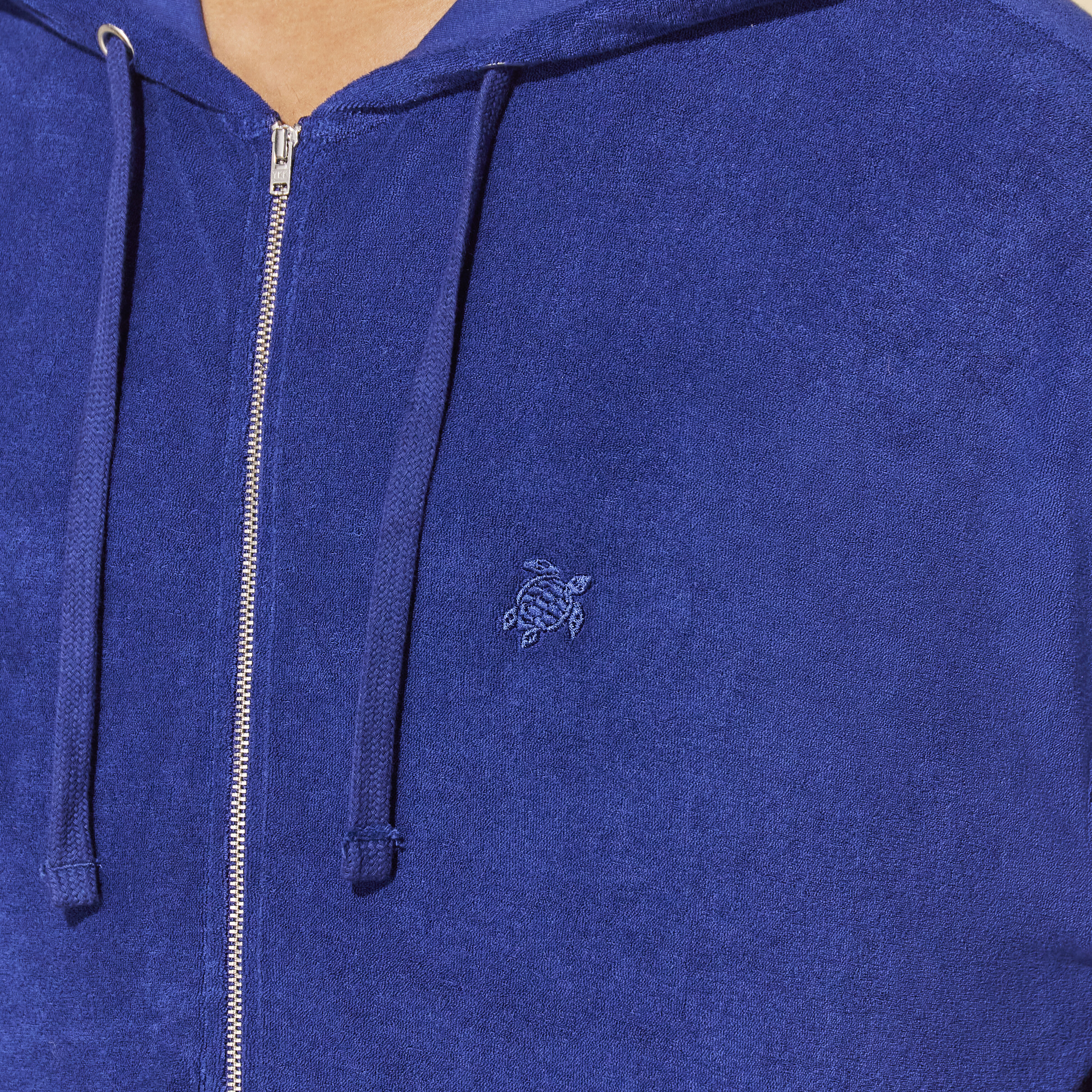 VILEBREQUIN Men Terry Full Zip Hooded Sweatshirt Solid