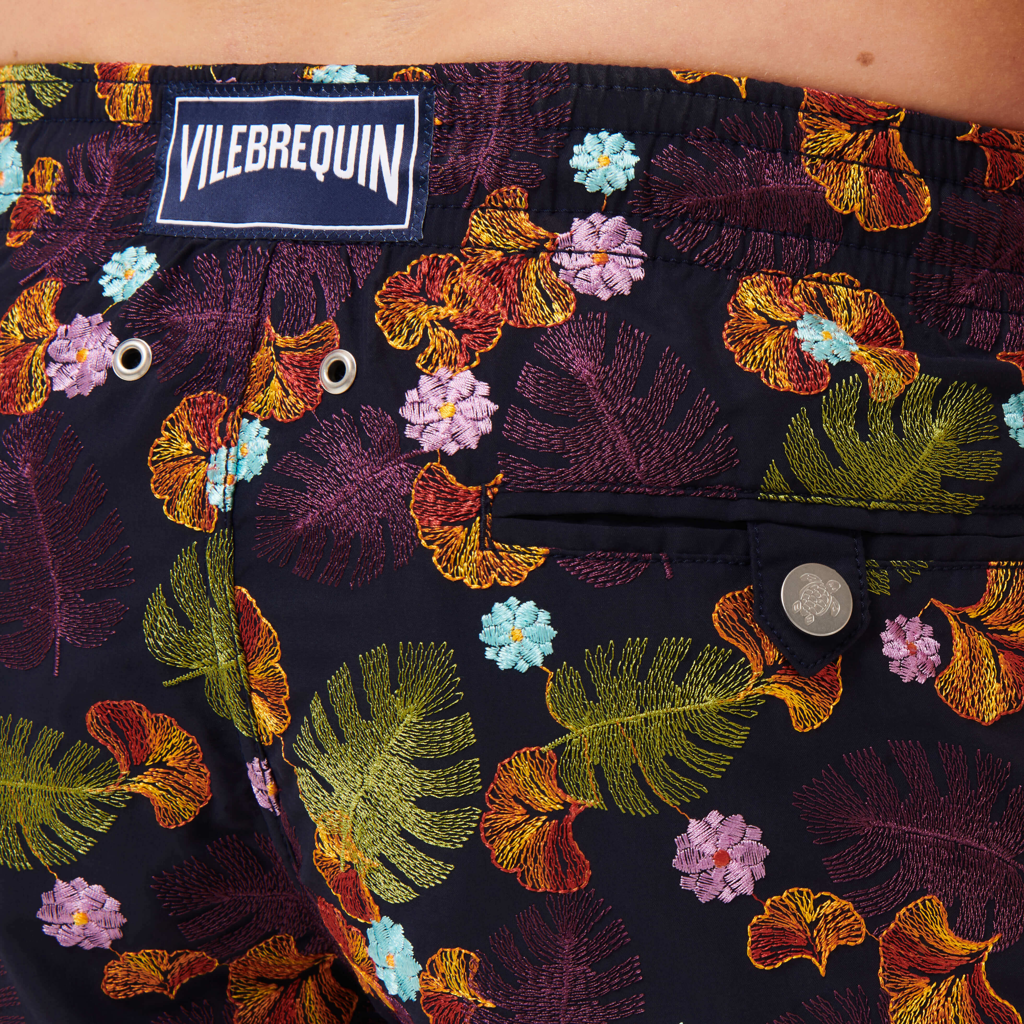 VILEBREQUIN Men Swimwear Embroidered Mix of Flowers