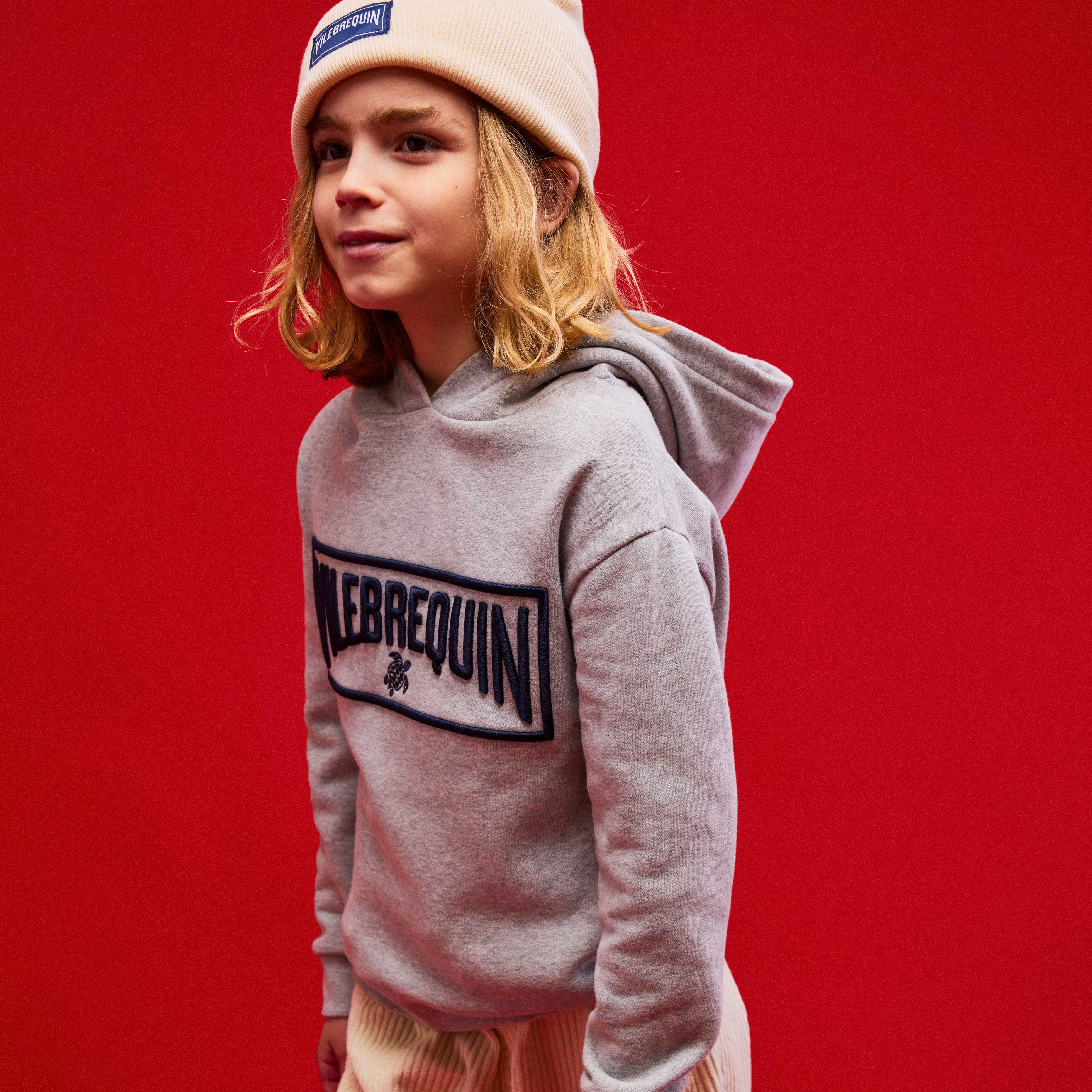 VILEBREQUIN Boys Embroidered Hoodie Sweatshirt Logo 3D