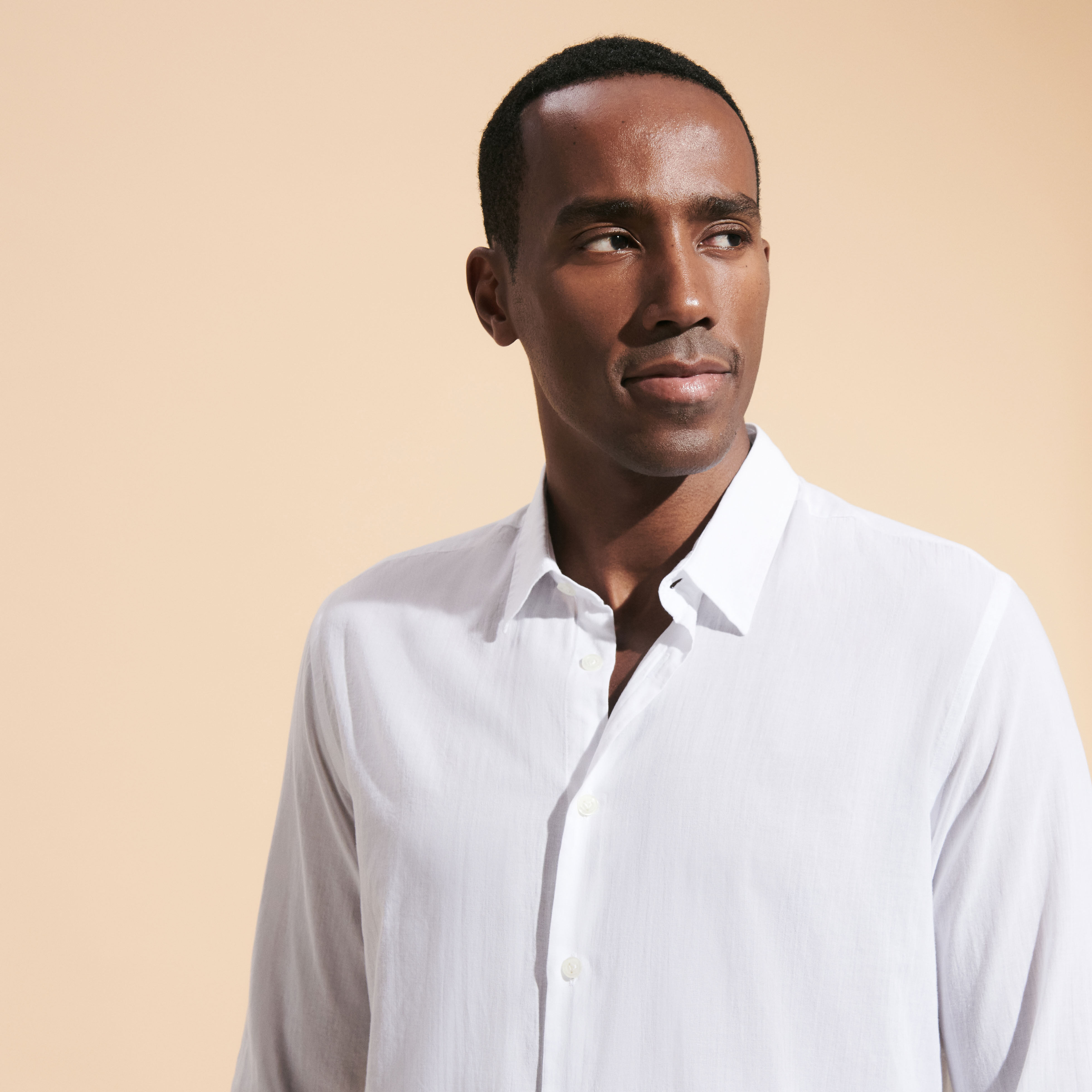 VILEBREQUIN Unisex Cotton Voile Lightweight Shirt Solid | WHITE / White