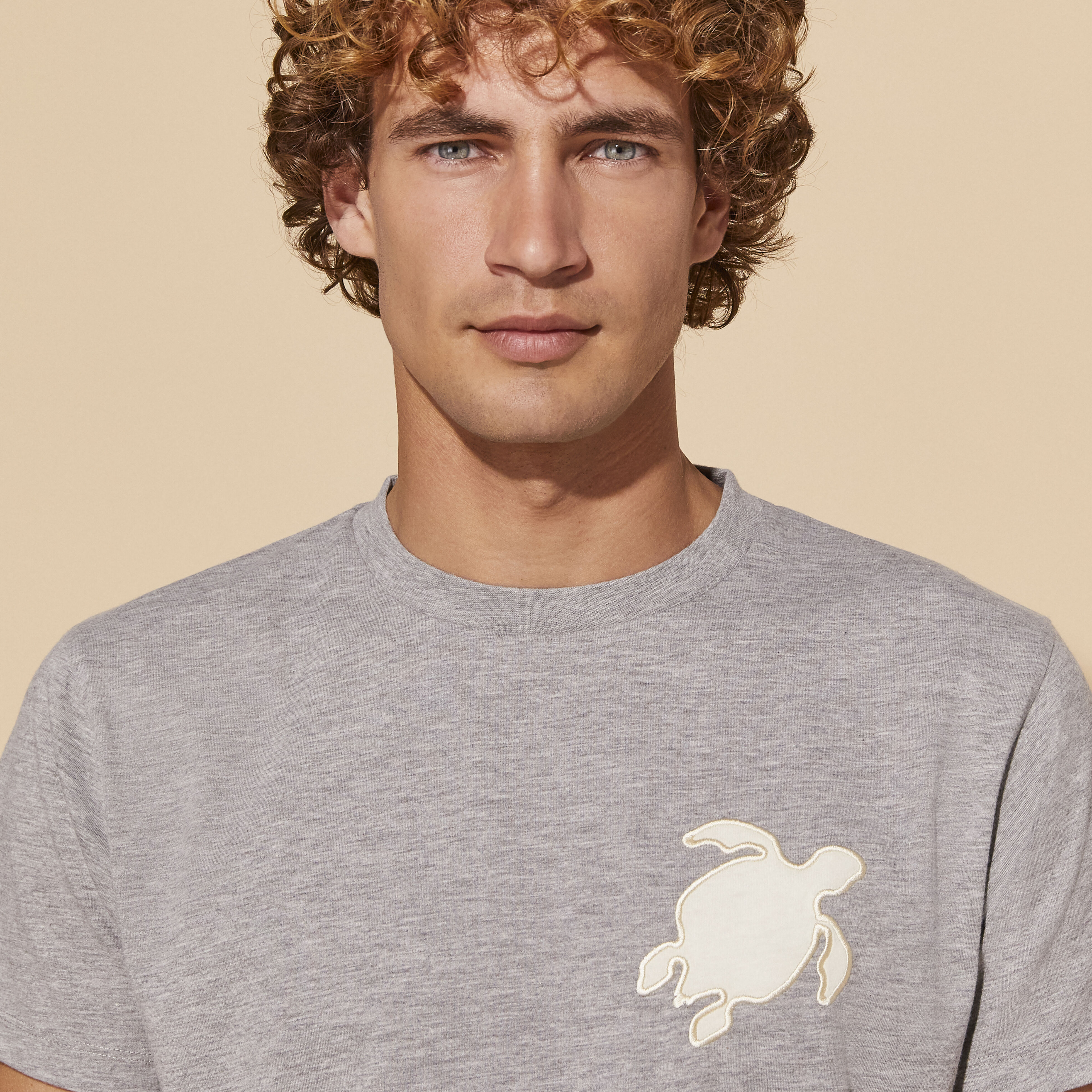VILEBREQUIN Men Cotton T-Shirt Turtle Patch