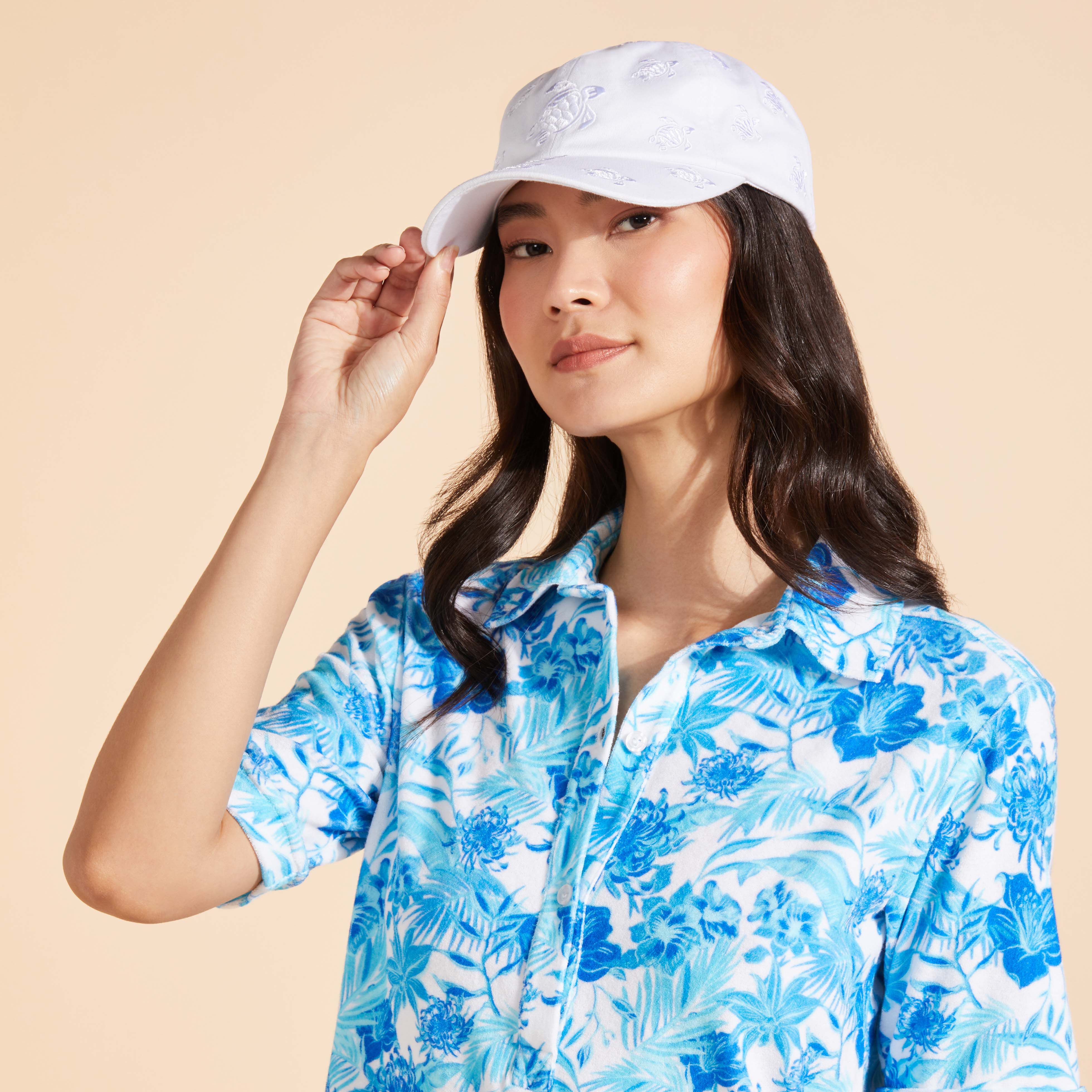 VILEBREQUIN Embroidered Cap Turtles All Over