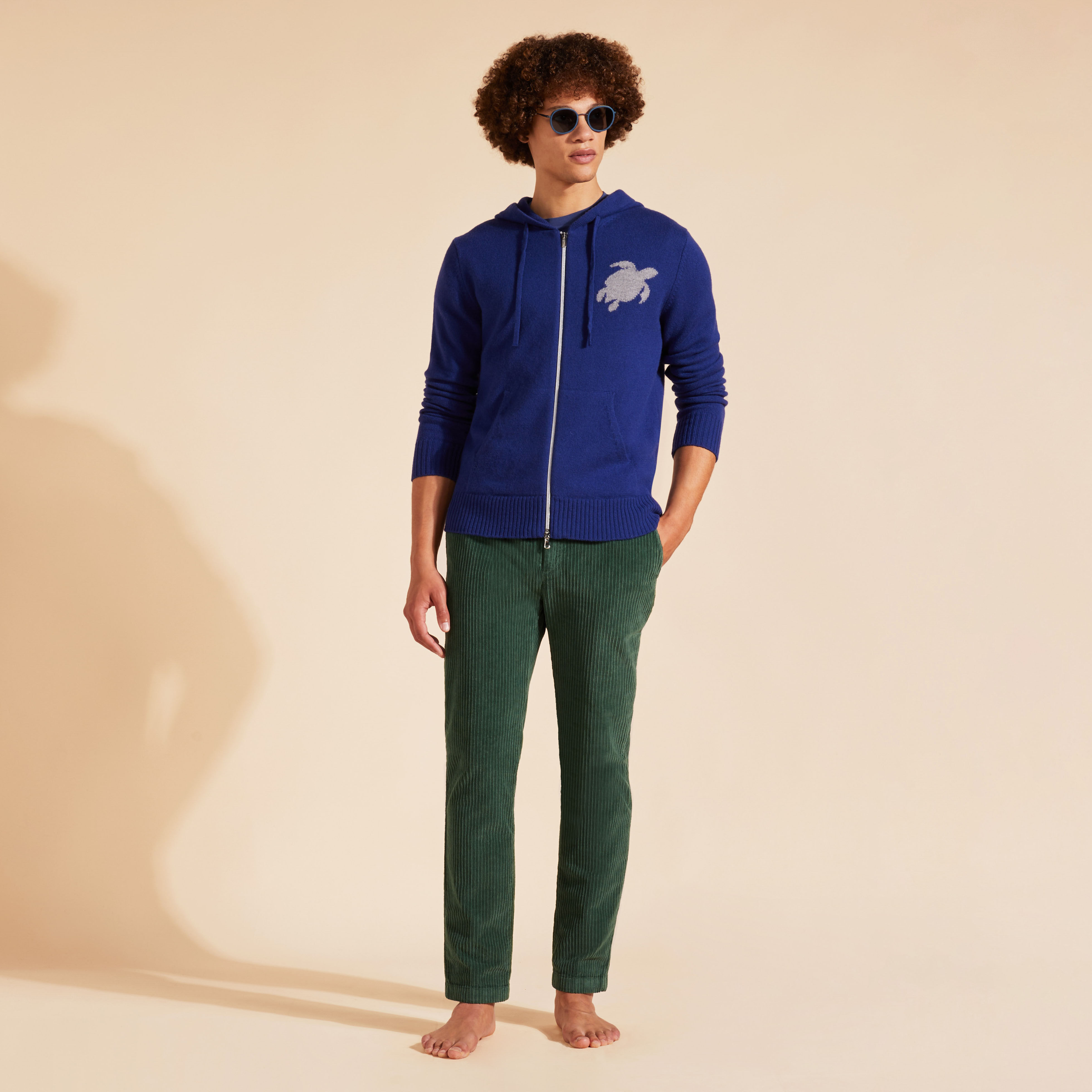 VILEBREQUIN Men Full Zip Wool Cashmere Cardigan | INK / Blue