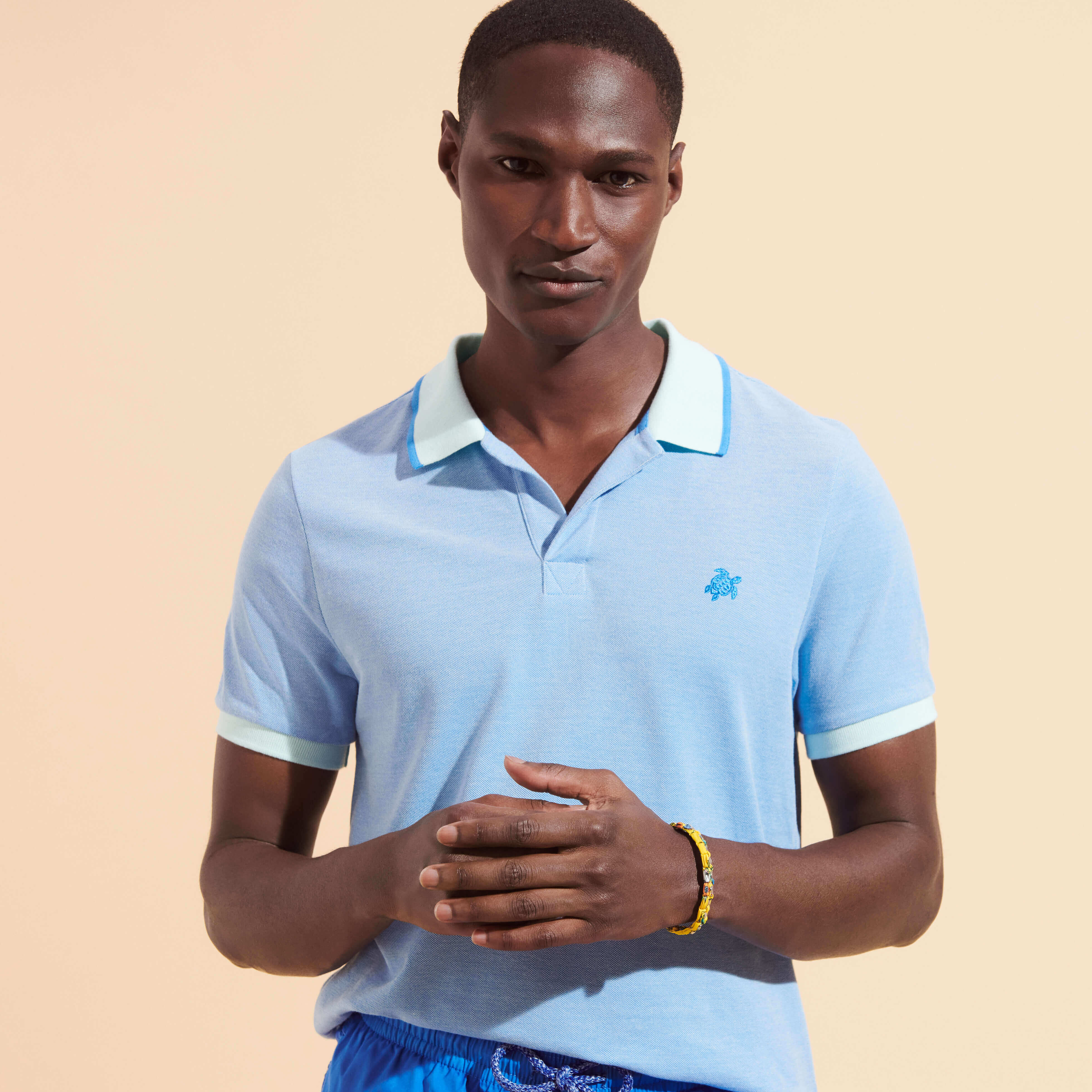 VILEBREQUIN Men Cotton Changing Color Pique Polo Shirt