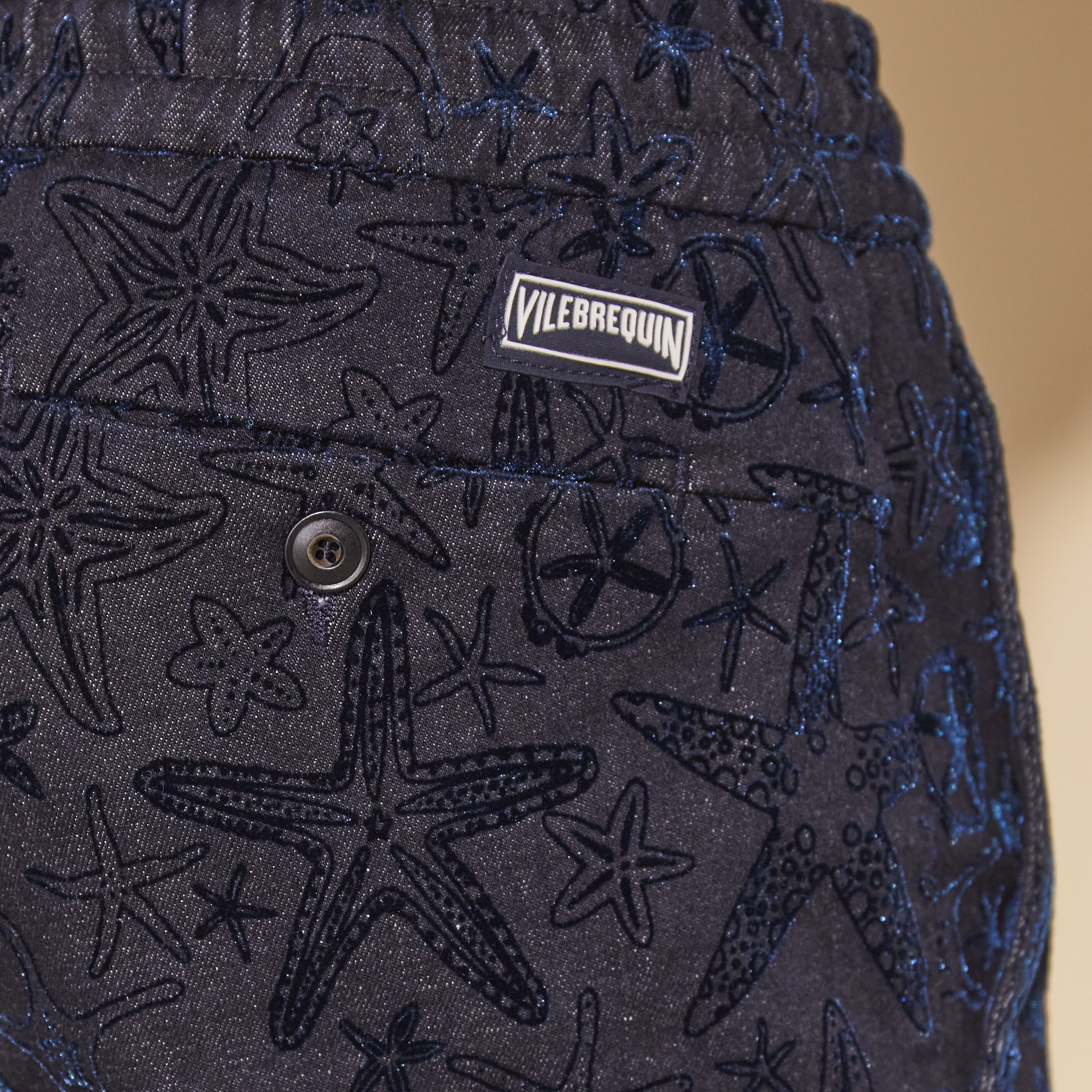 VILEBREQUIN Men Jogger Pants Flocked Starlettes Denim