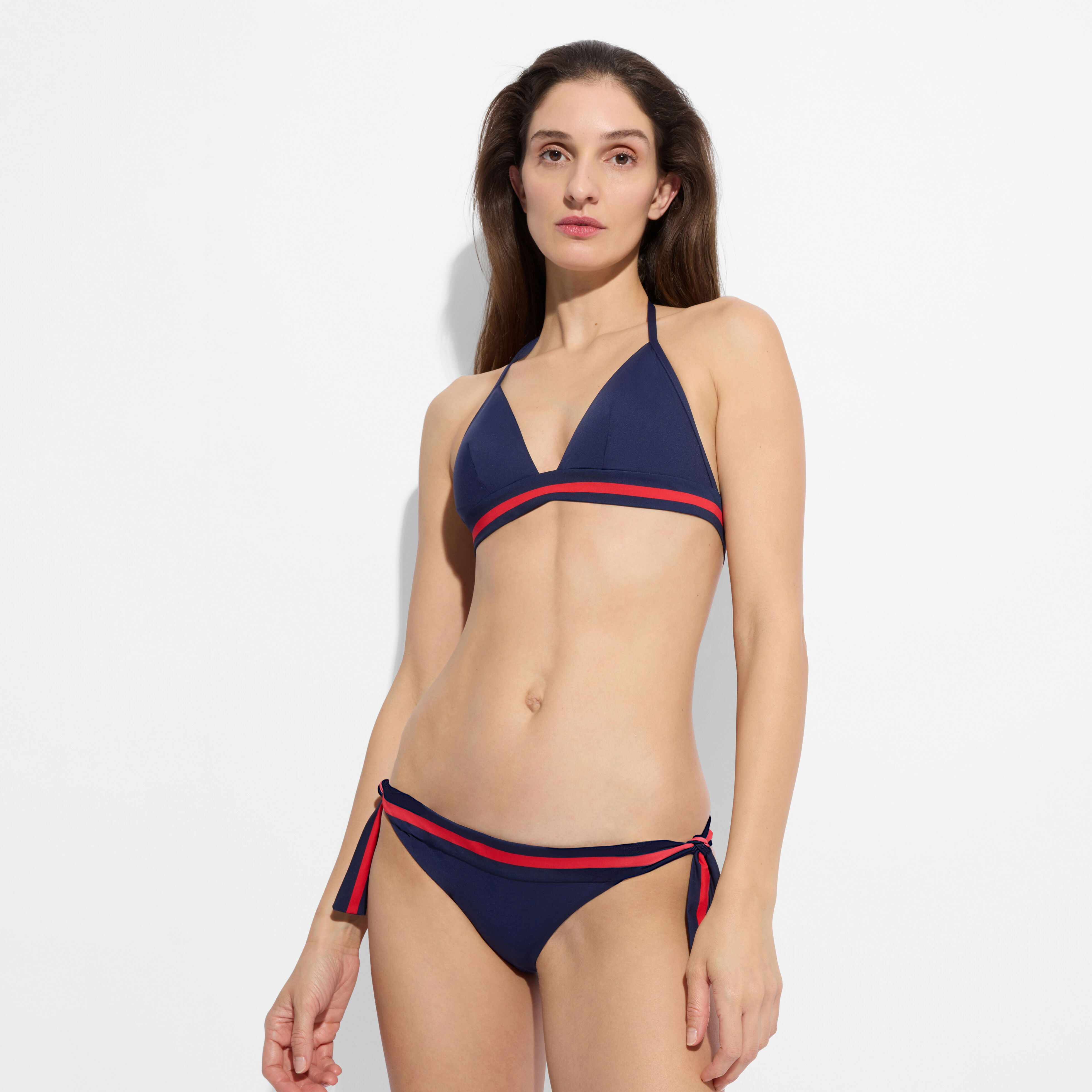VILEBREQUIN Women Side Tie Bikini Bottom Solid - Vilebrequin x Ines de la Fressange | NAVY / Blue