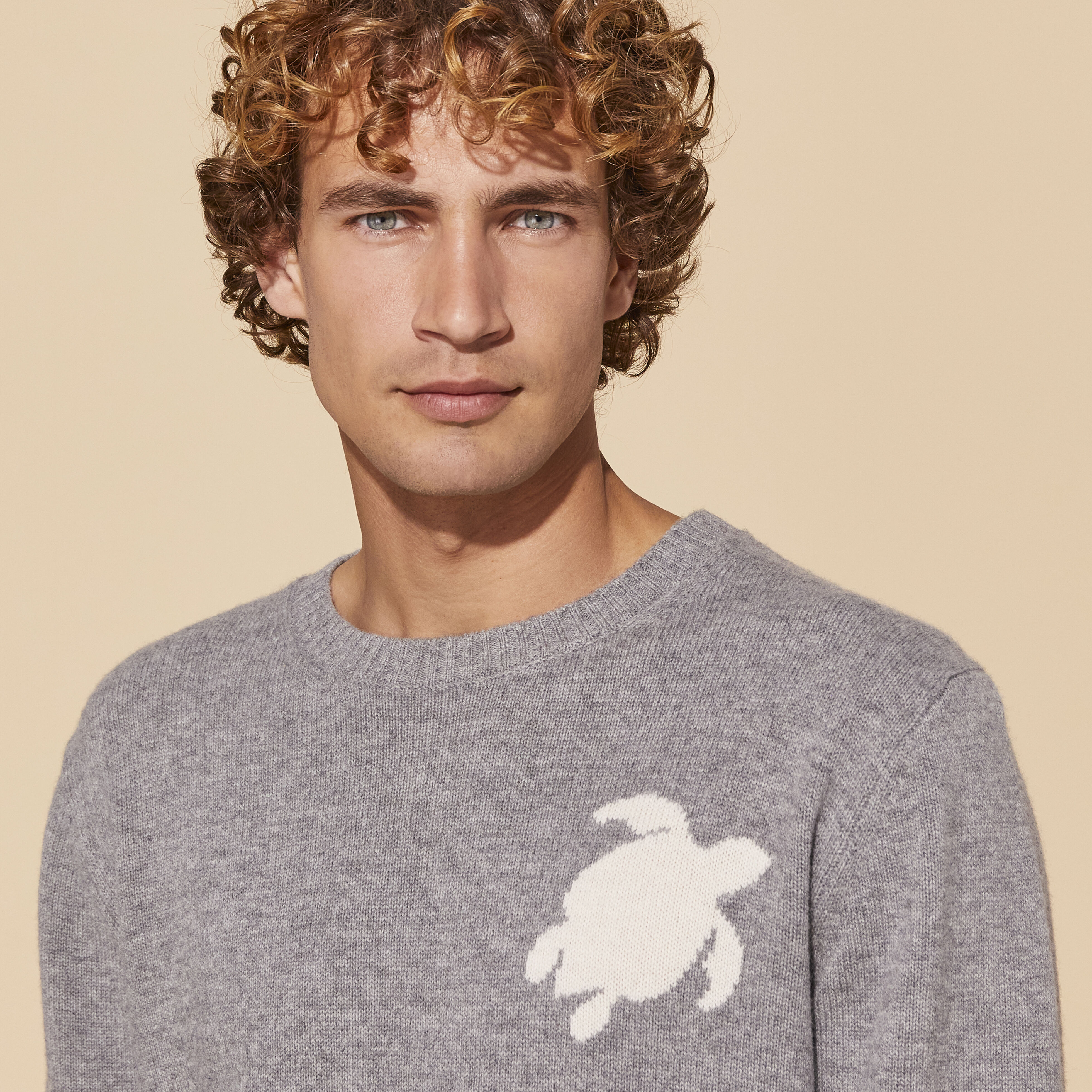 VILEBREQUIN Men Wool and Cashmere Crewneck Sweater Turtle
