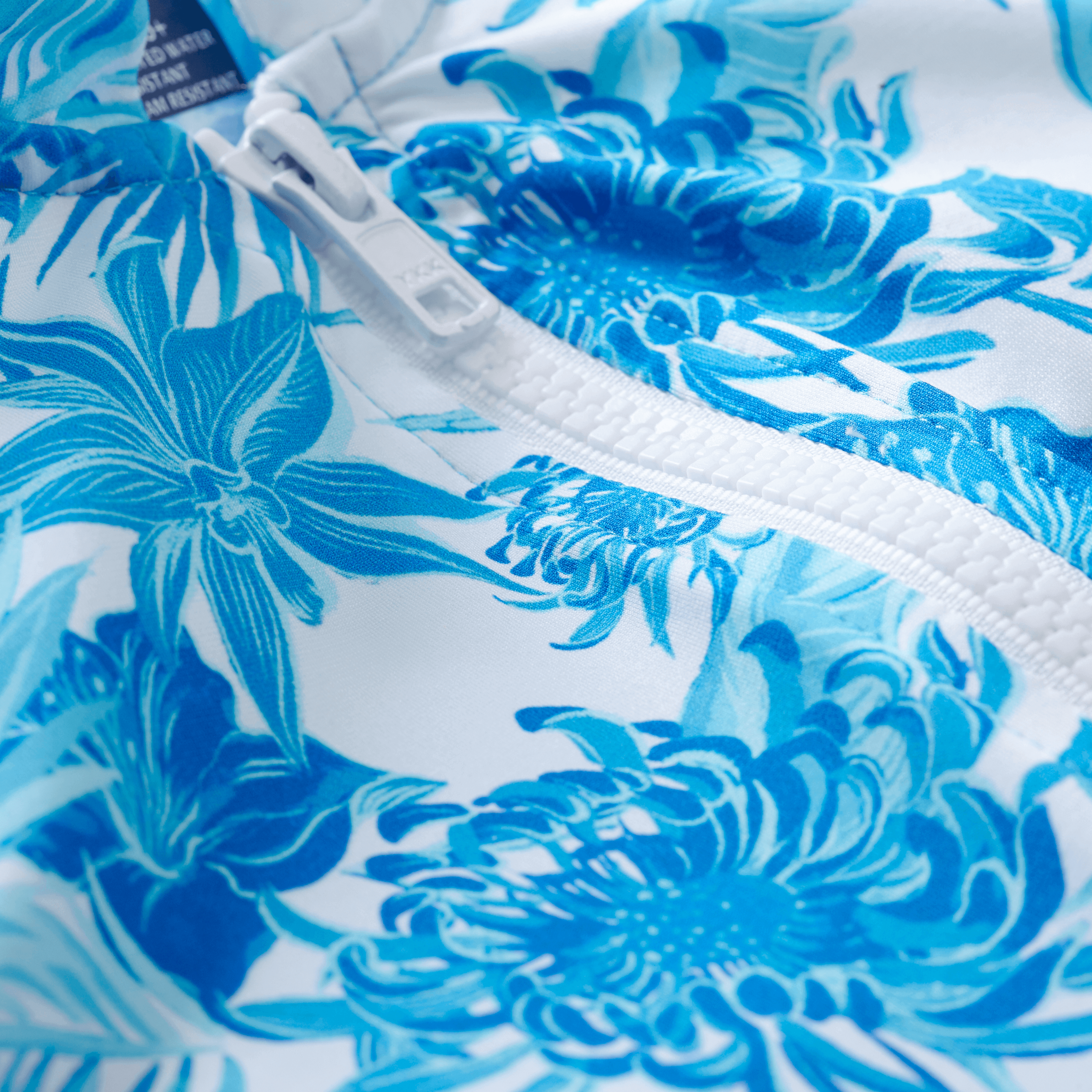 VILEBREQUIN Kids Zipper Long Sleeves Rashguard Tahiti Flowers
