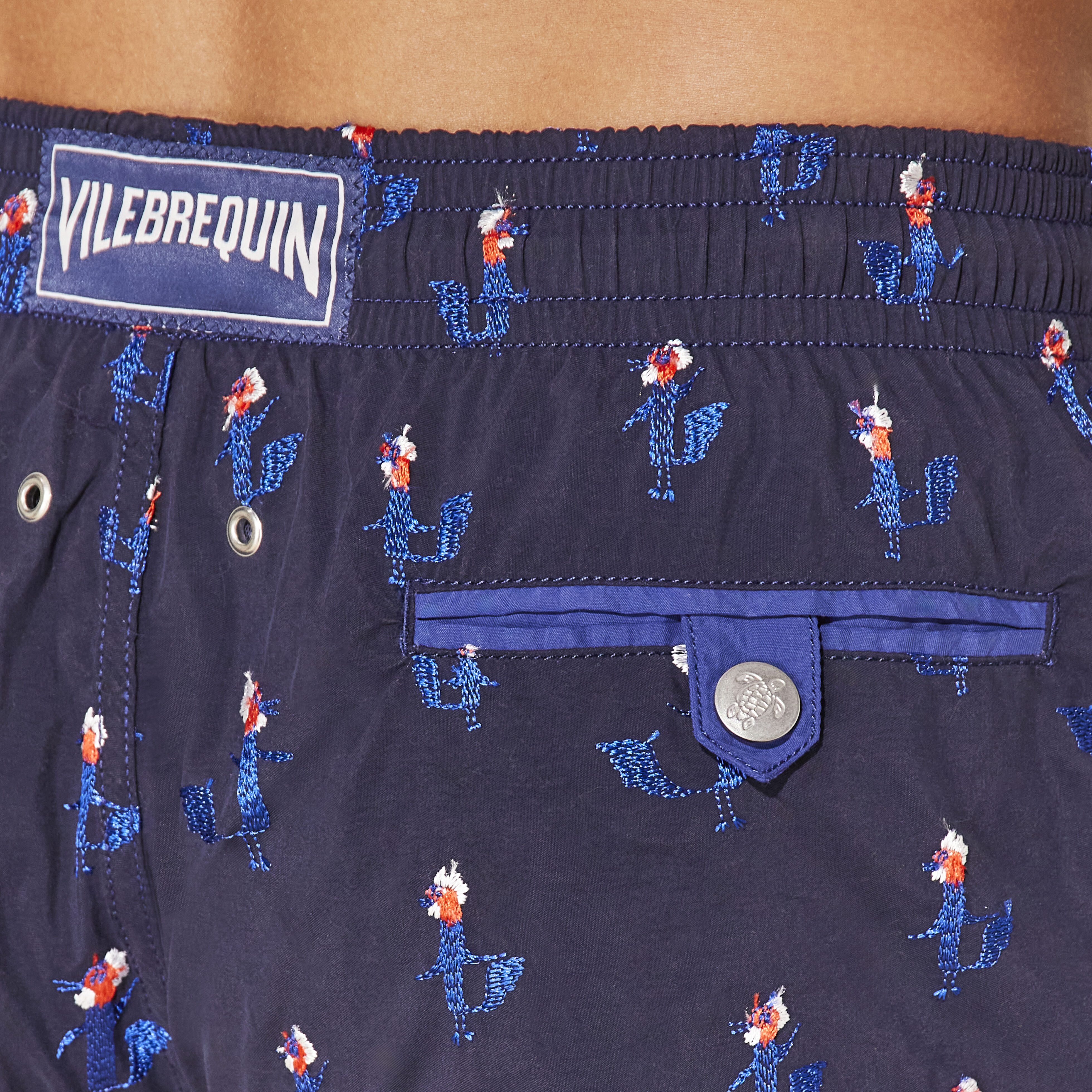 VILEBREQUIN Men Swim Shorts Embroidered Cocorico ! - Limited Edition