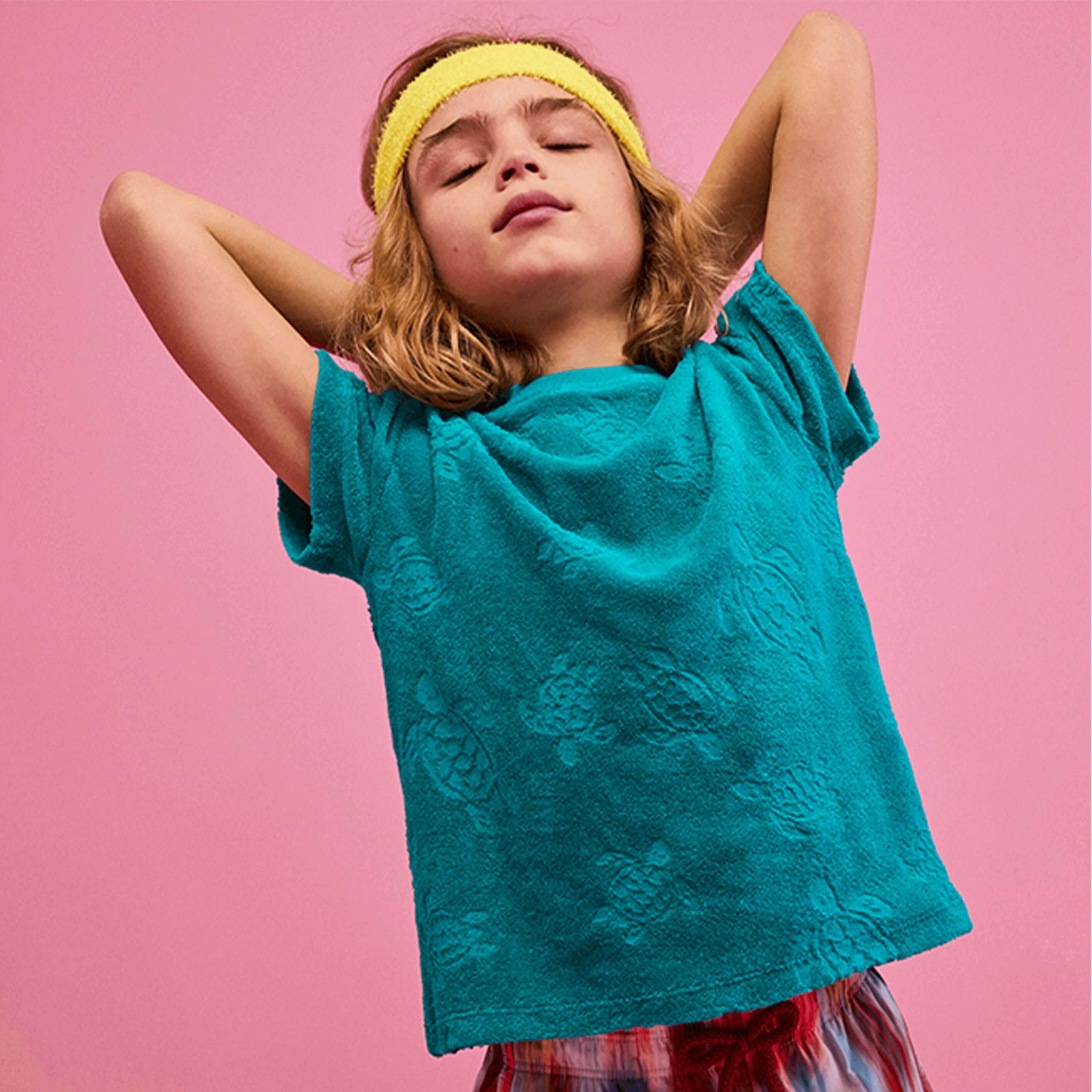 VILEBREQUIN Kids Roundneck Terry T-shirt Ronde des Tortues