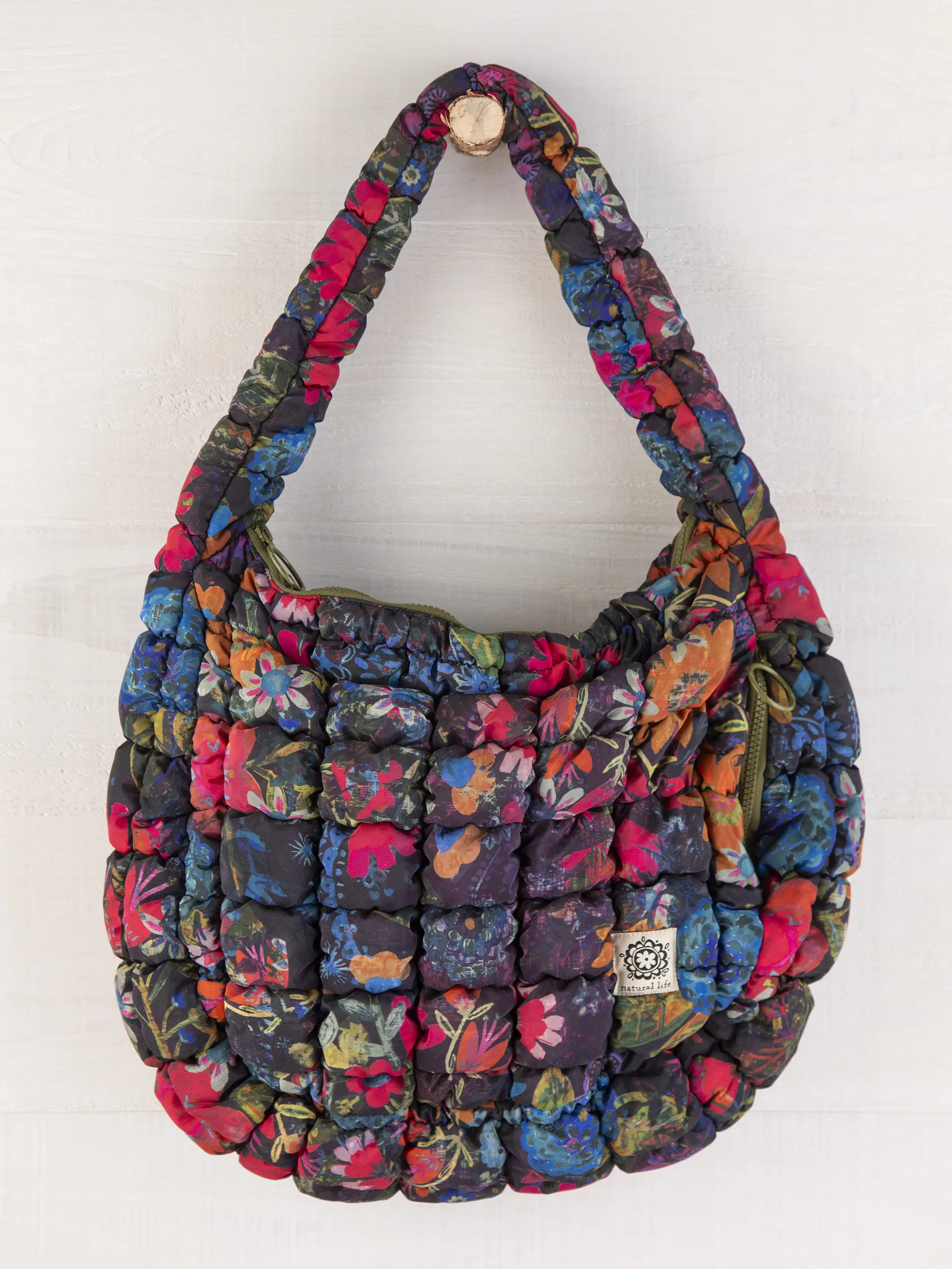 Puffy Fit-It-All Bag - Dark Floral Garden