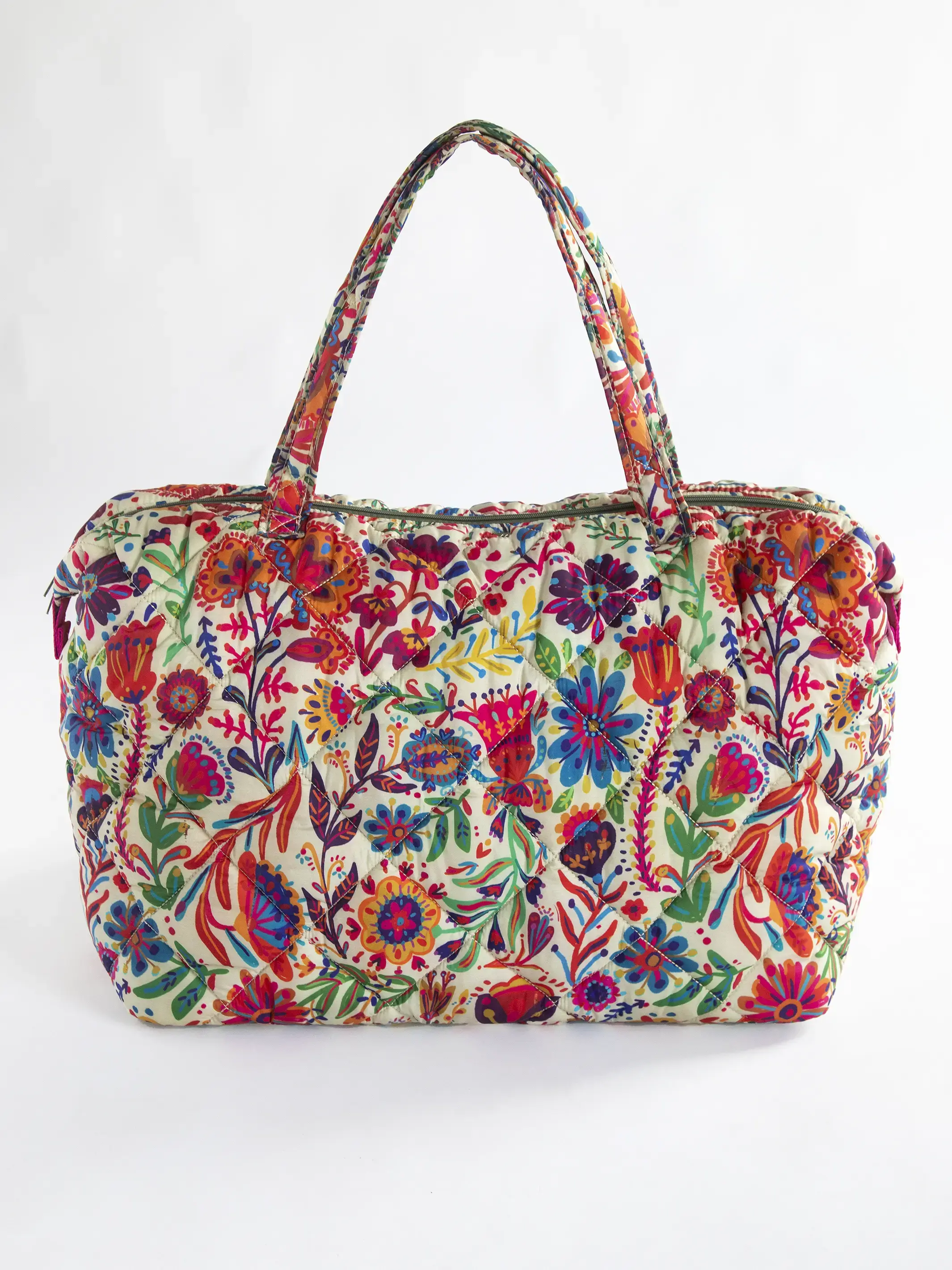 Puffy Weekender Bag - Rainbow Cream Floral