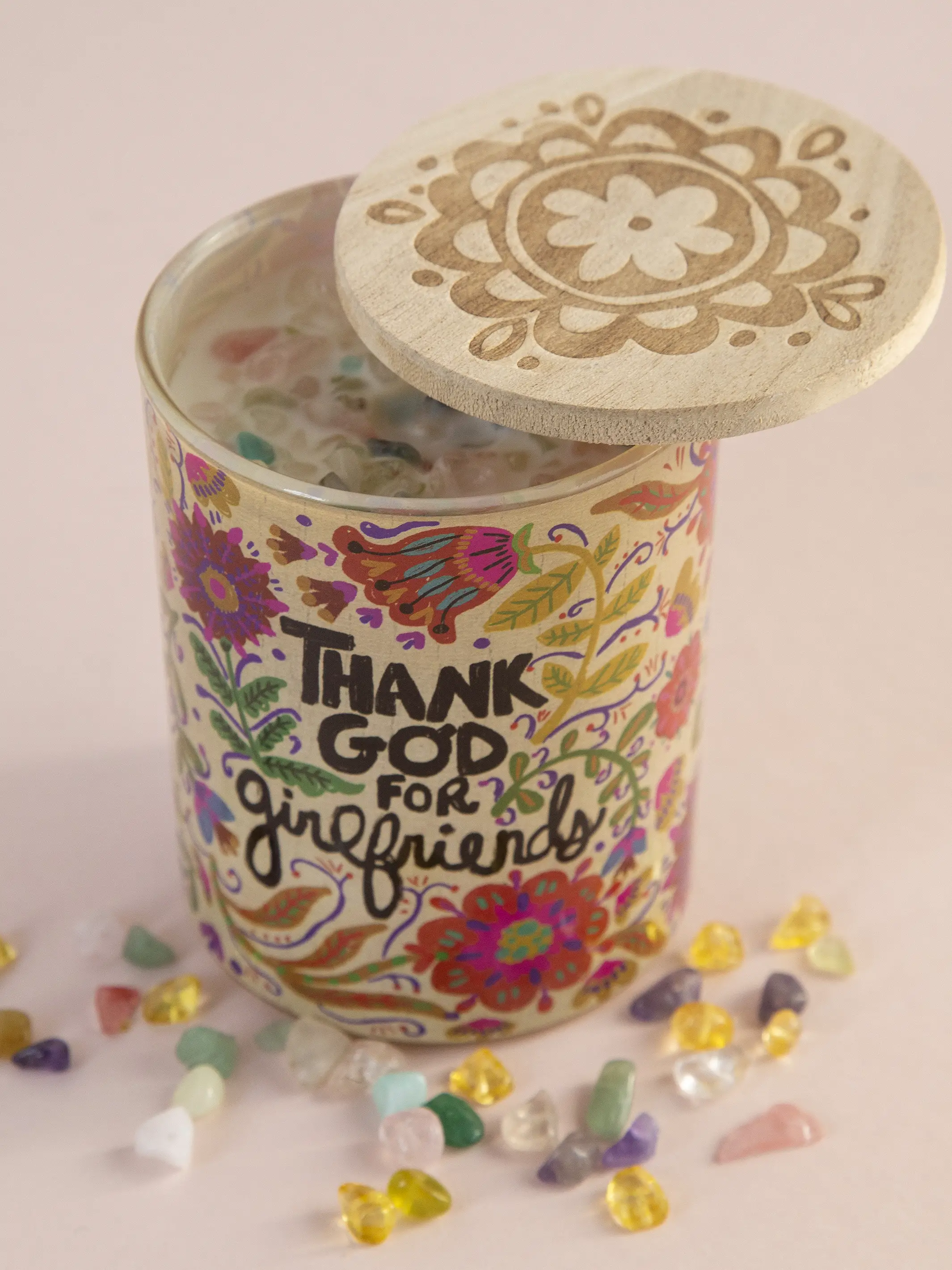 Gemstone Candle - Thank God For Girlfriends
