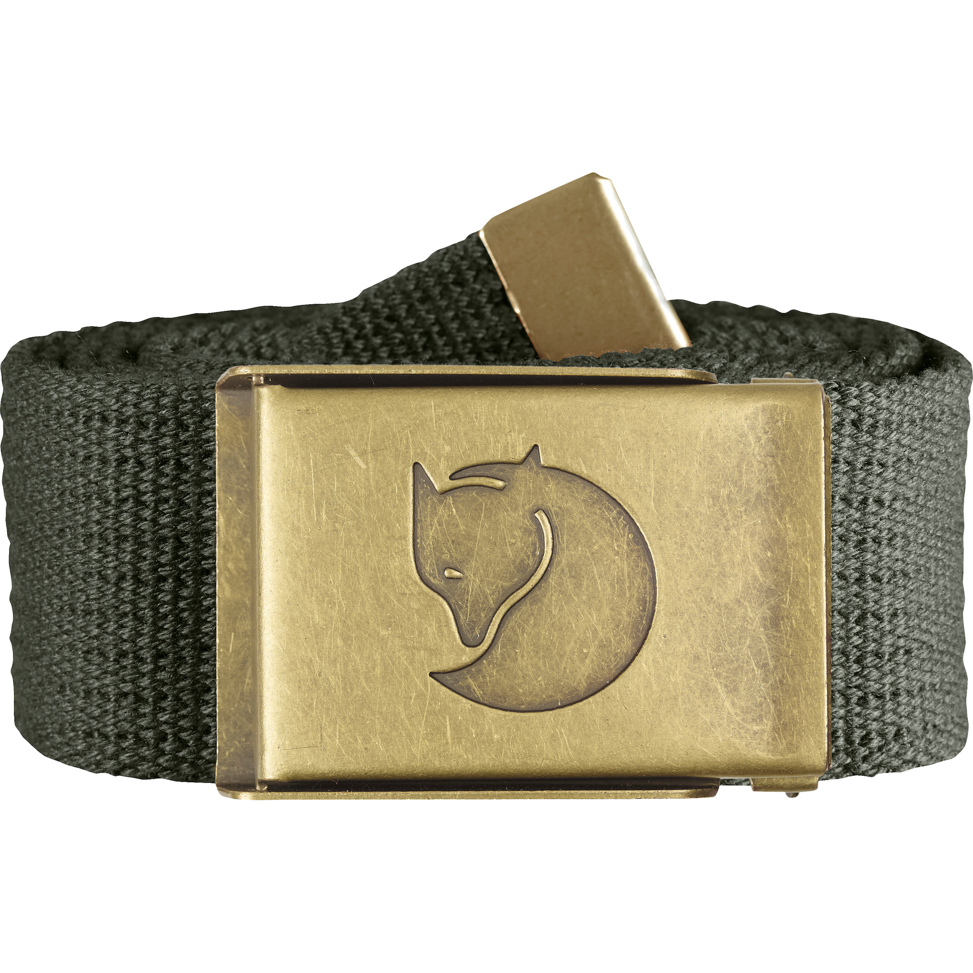Canvas Brass Belt 4 cm