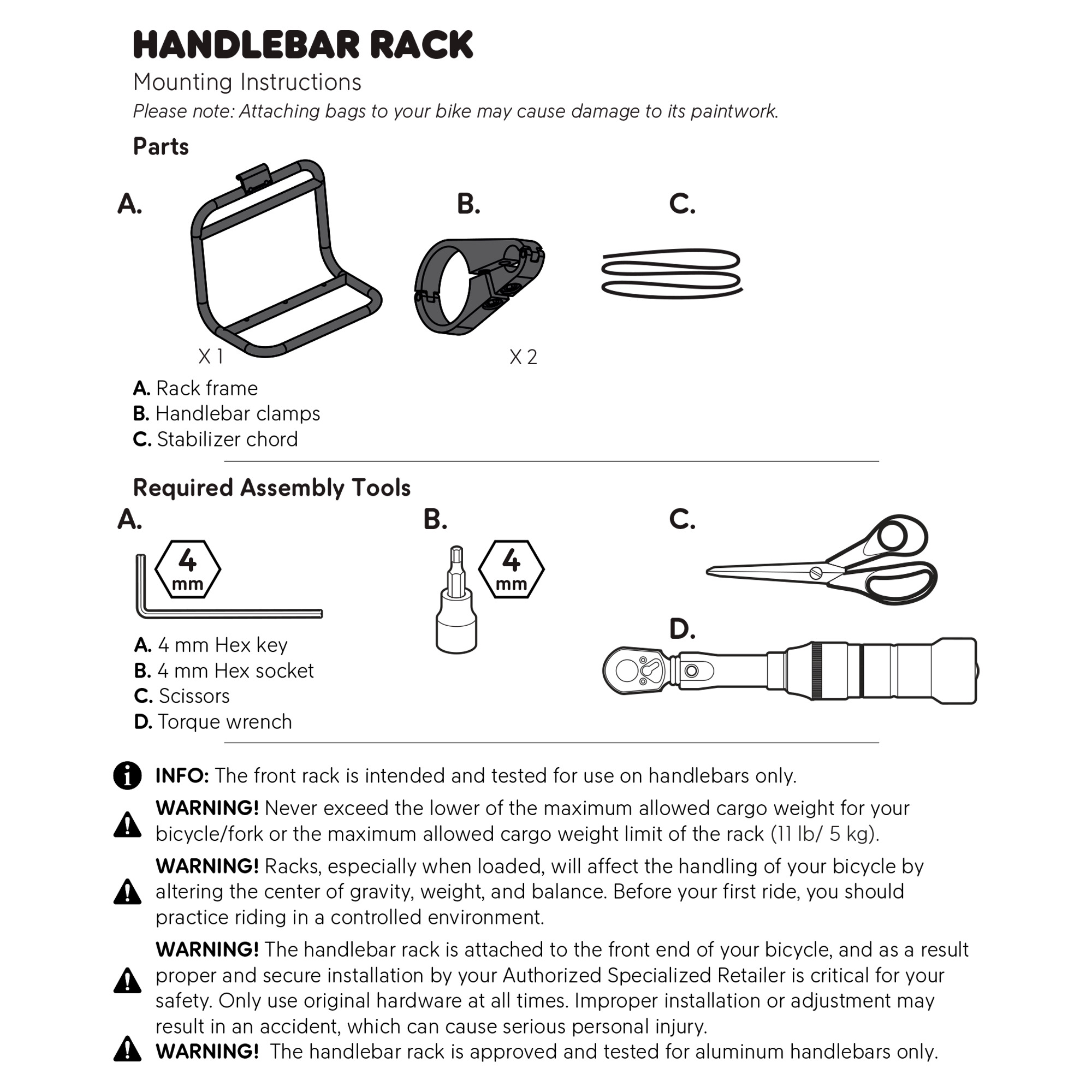 S/F Handlebar Rack