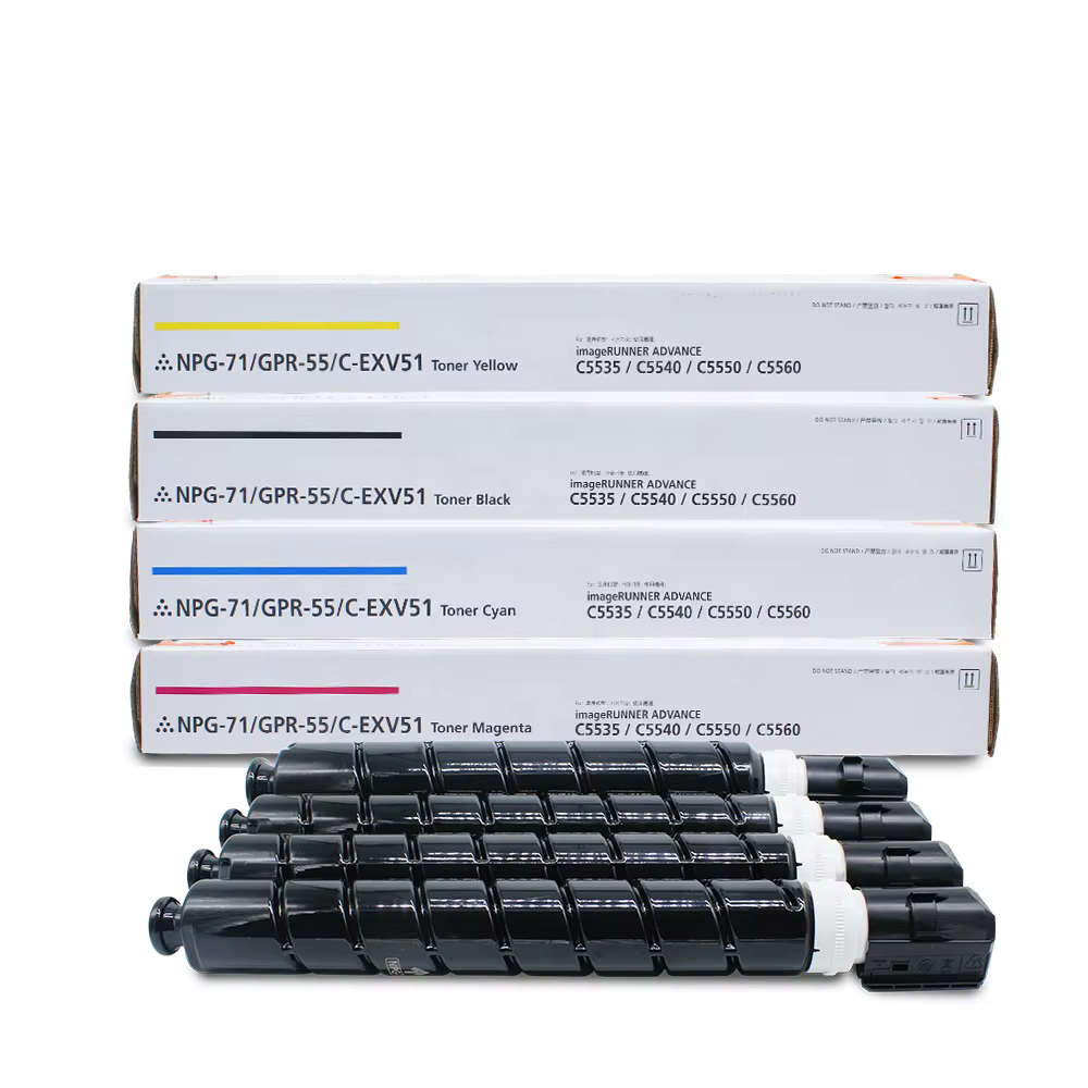 Original Toner Cartridge NPG71 GPR55 C-EXV51 Compatible Color Copier Toner Bottle for Canan C5535 C5550