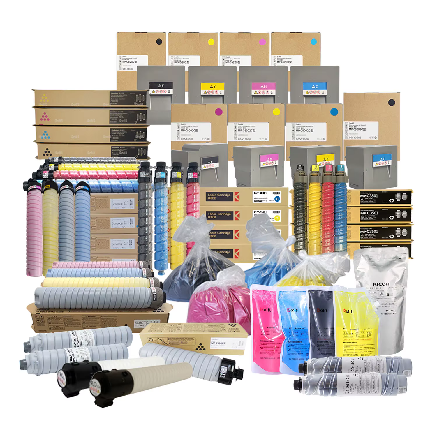 Hot Selling Black Toner Copier Toner Cartridge MP3554 for Ricoh Copier Machine MP 2554 3054 3554 2555 3055